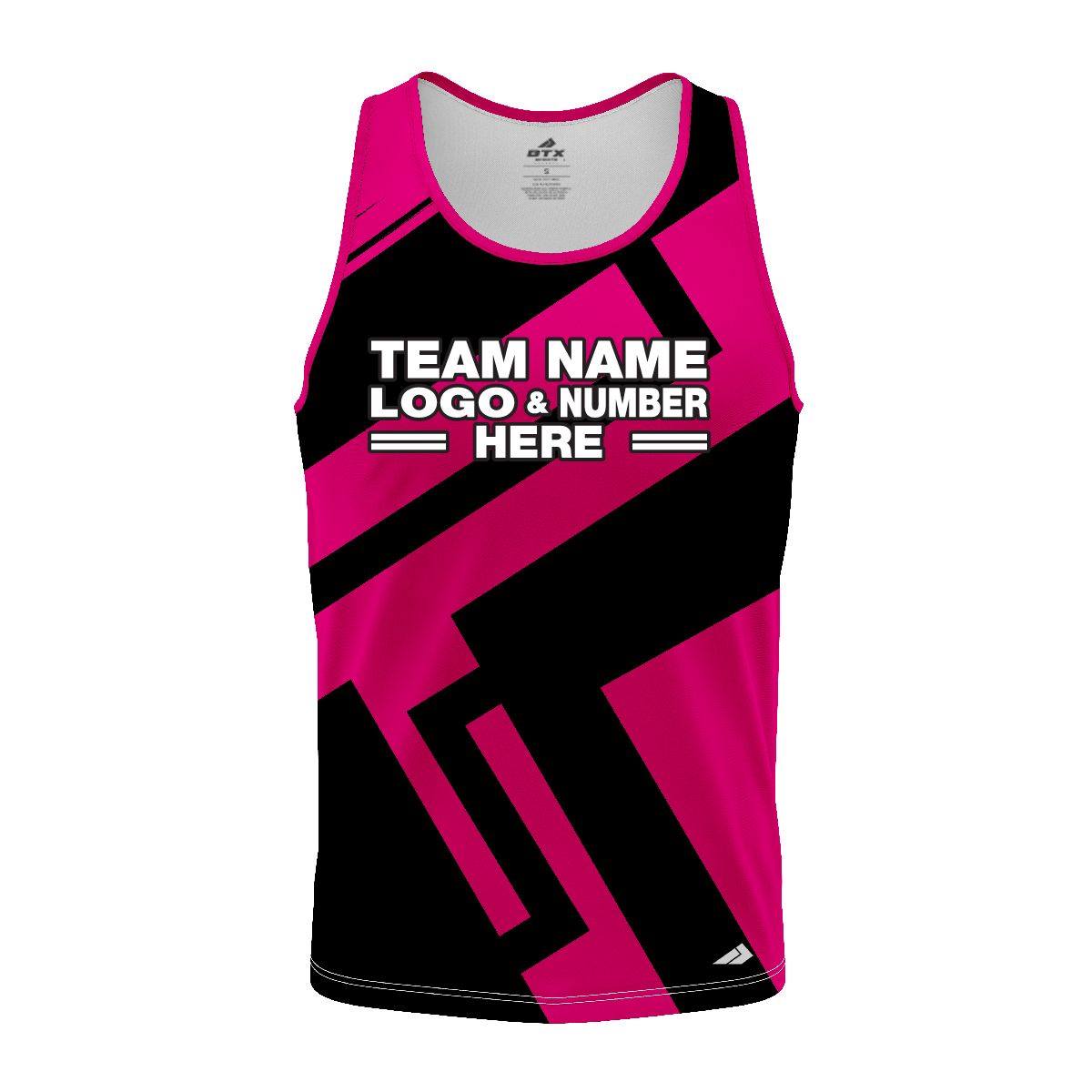 Custom Fully Sublimated Jenga Neon Pattern Pink Performance Tank Top 18999