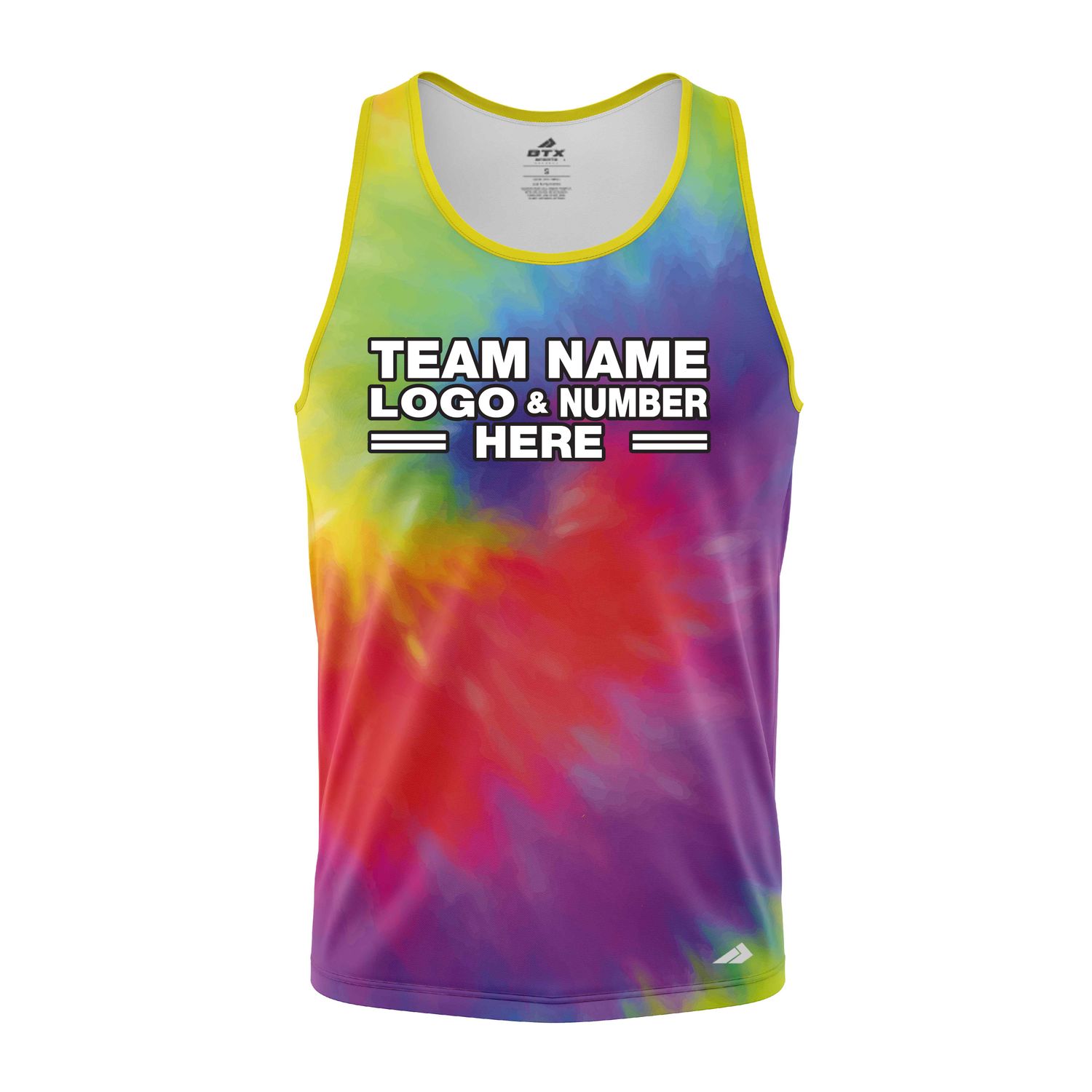 Custom Fully Sublimated Radiant Rebels Tie Dye Pattern Multicolor Performance Tank Top 19007