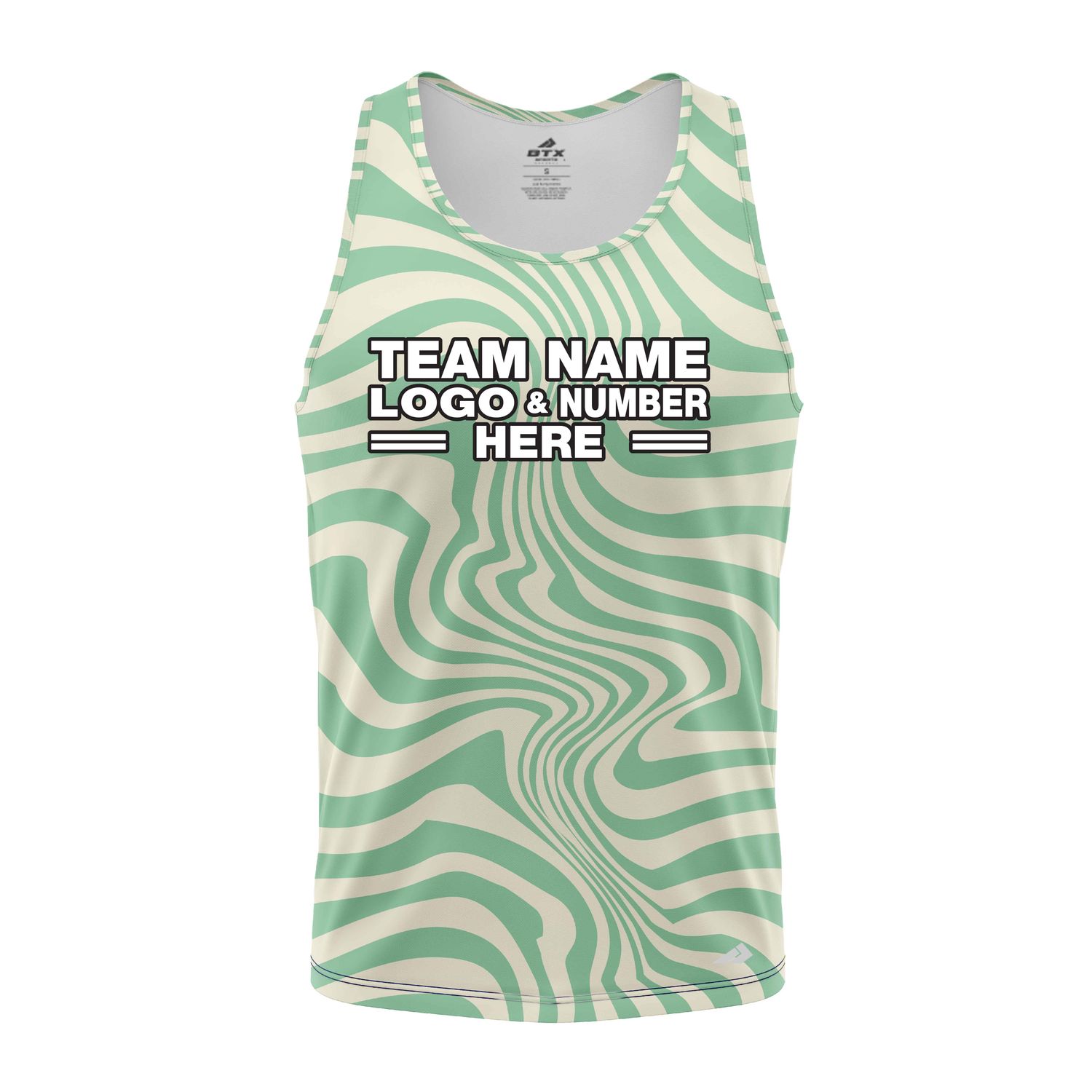 Custom Fully Sublimated Trippy Titans Tie Dye Pattern White Teal Performance Tank Top 19023