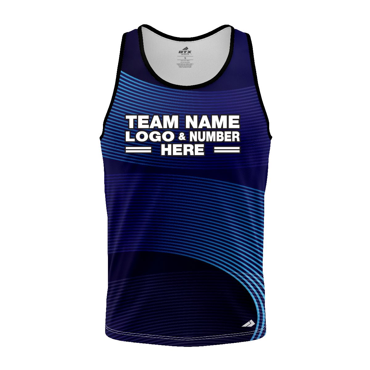 Custom Fully Sublimated Retro Style Neon Pattern Blues Performance Tank Top 19039
