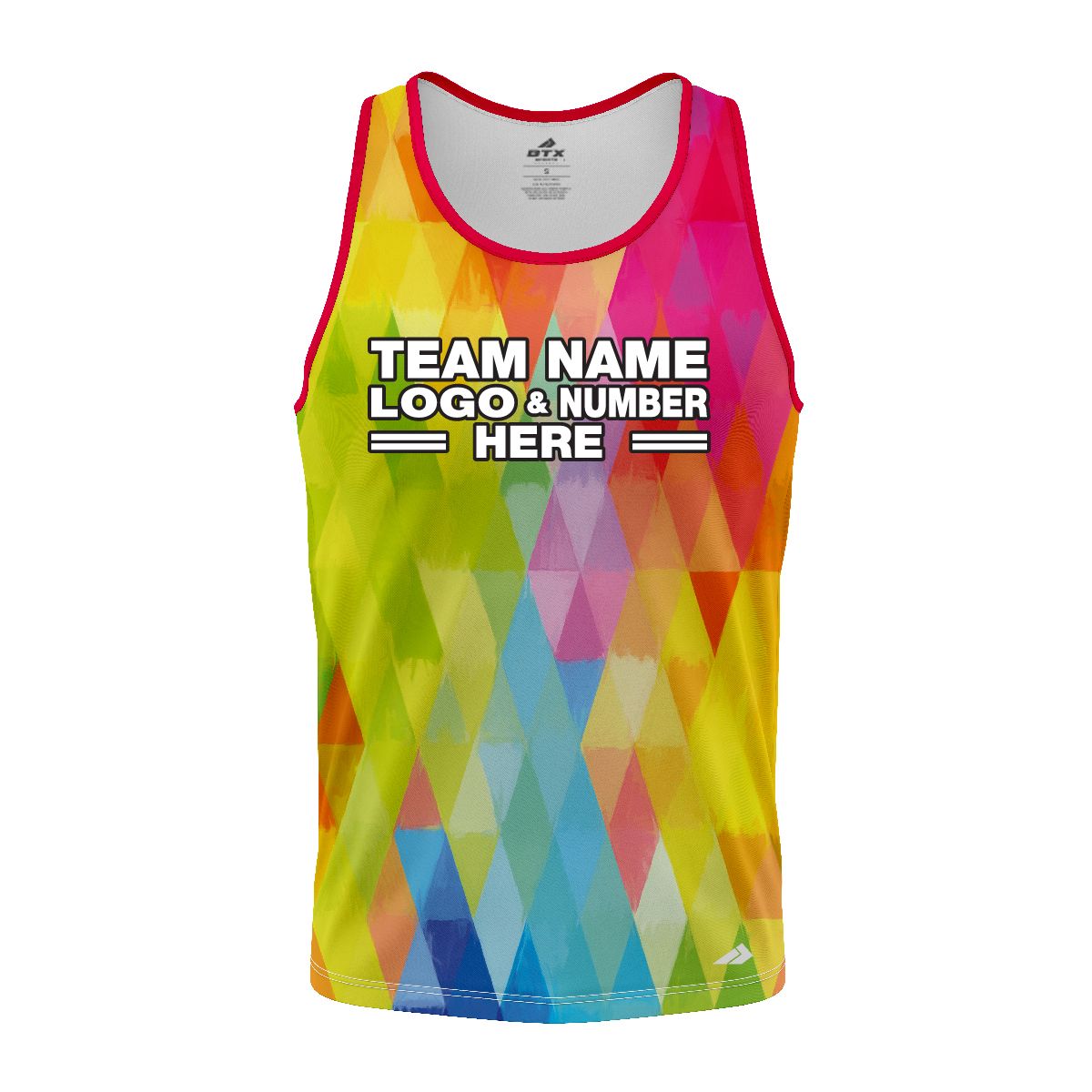 Custom Fully Sublimated Energetic Neon Pattern Multicolor Performance Tank Top 19067