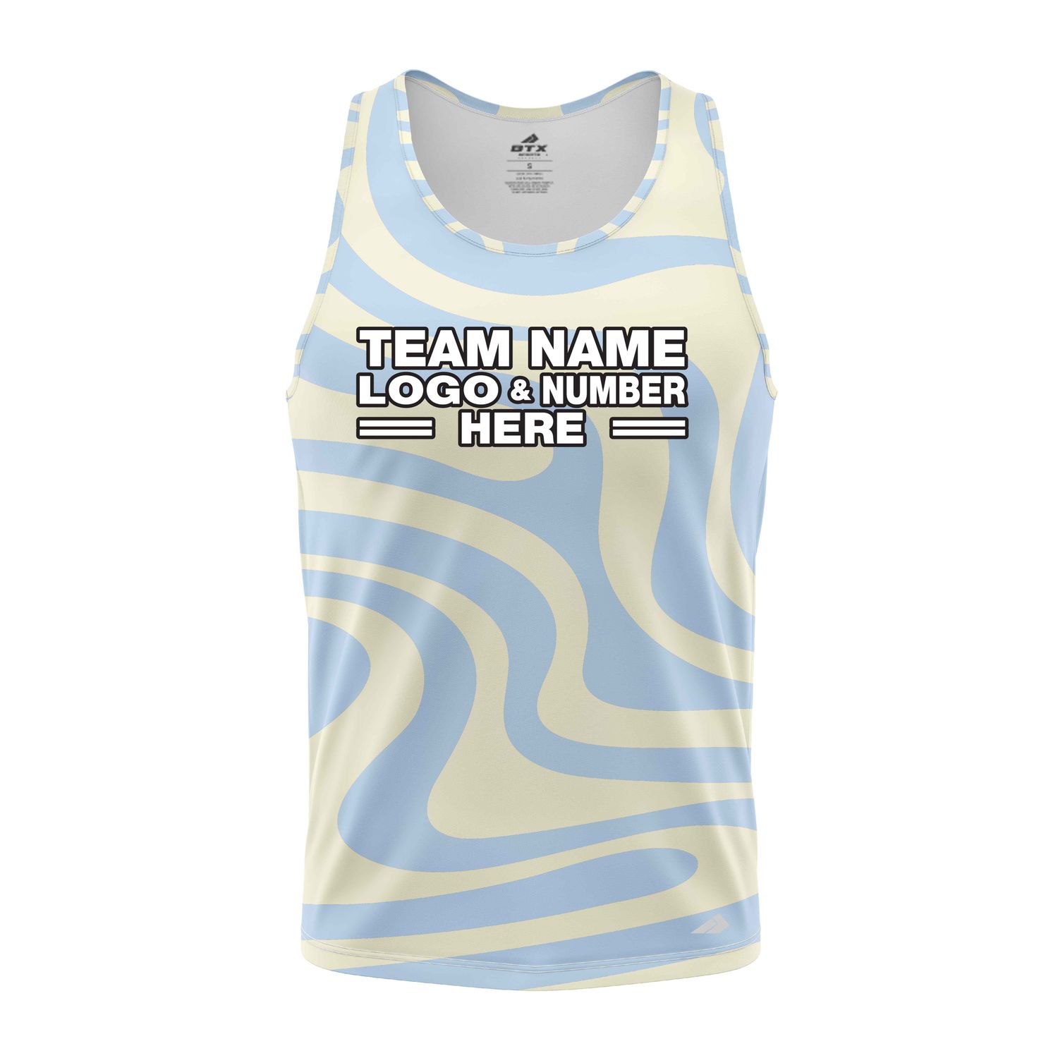 Custom Fully Sublimated Lava Lamp Tie Dye Pattern Orange Yellow Brown Performance Tank Top 19075
