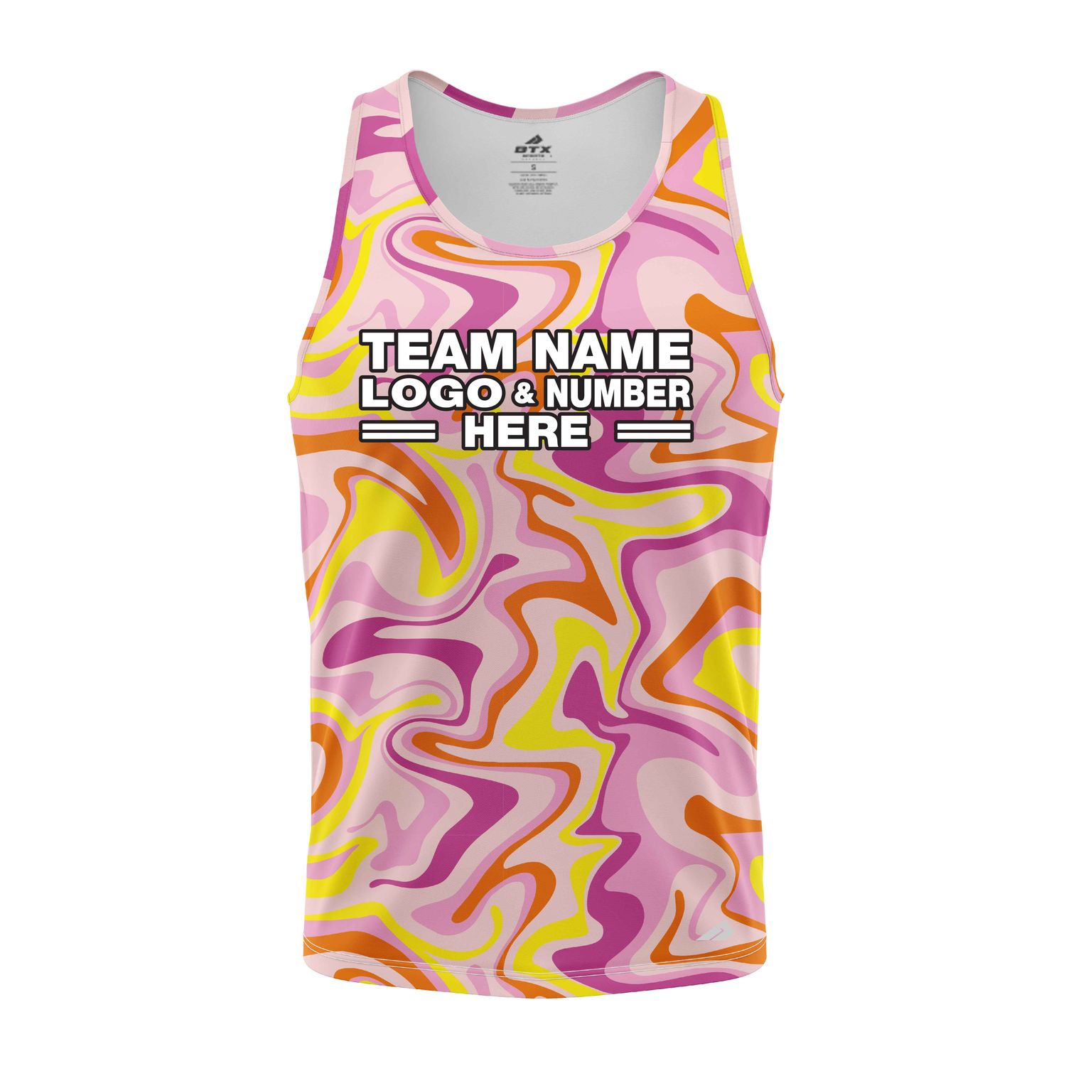 Custom Fully Sublimated Psychedelic Flora Tie Dye Pattern Multicolor Performance Tank Top 19119