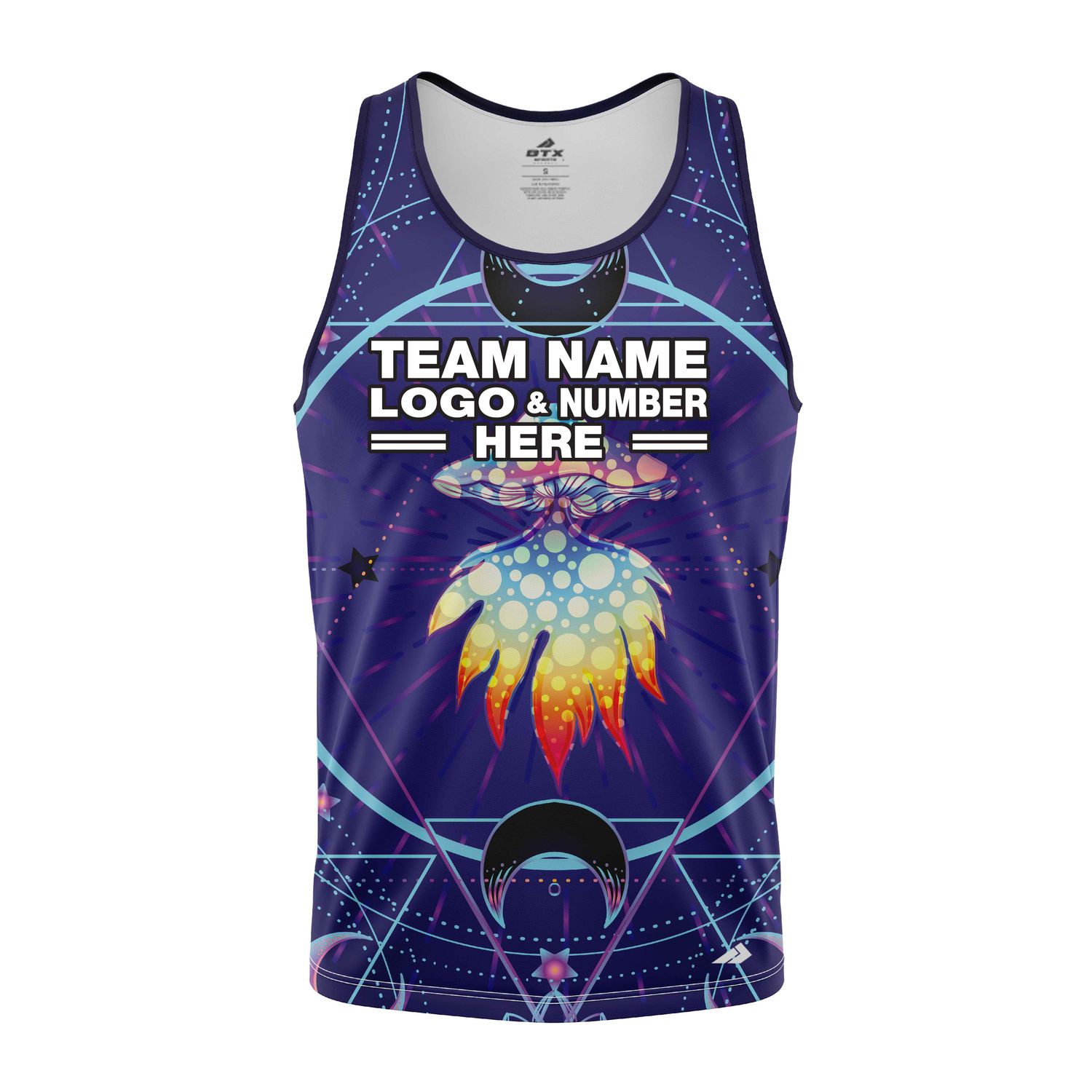 Custom Fully Sublimated Cosmic Vision Tie Dye Multicolor Performance Tank Top 19167