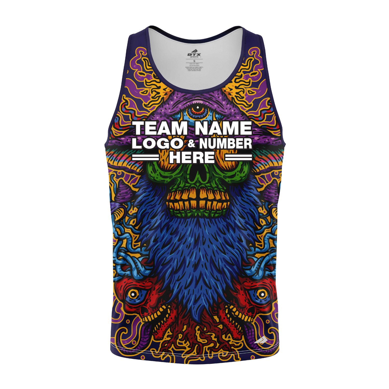 Custom Fully Sublimated Watchful Tie Dye Multicolor Performance Tank Top 19171