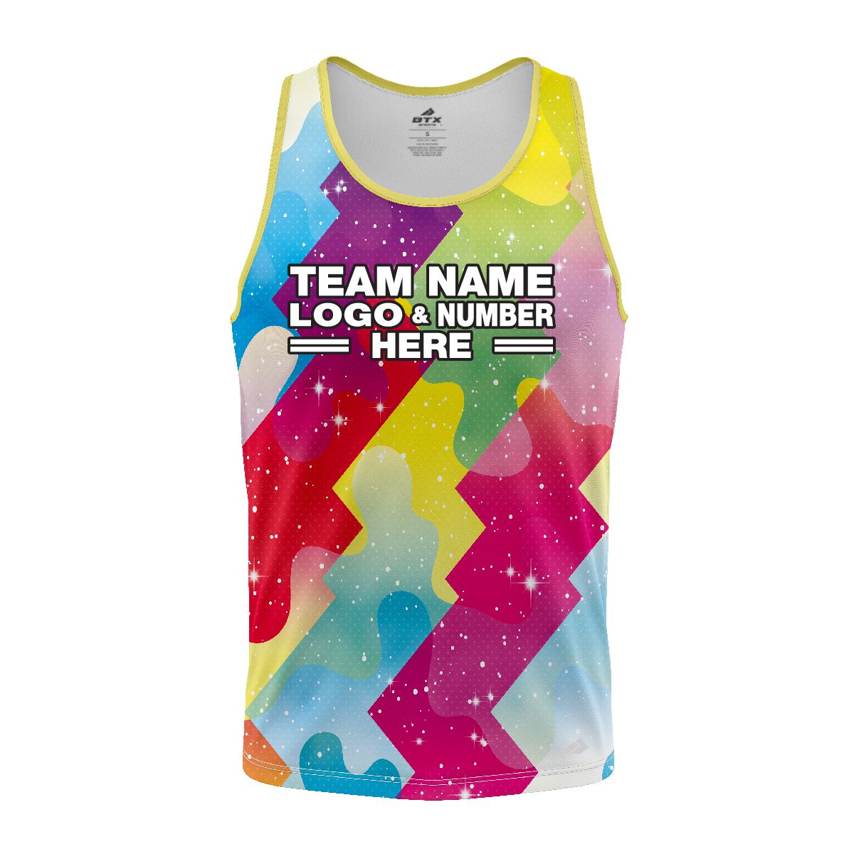 Custom Fully Sublimated Colorful Neon Pattern Multicolor Performance Tank Top 19175
