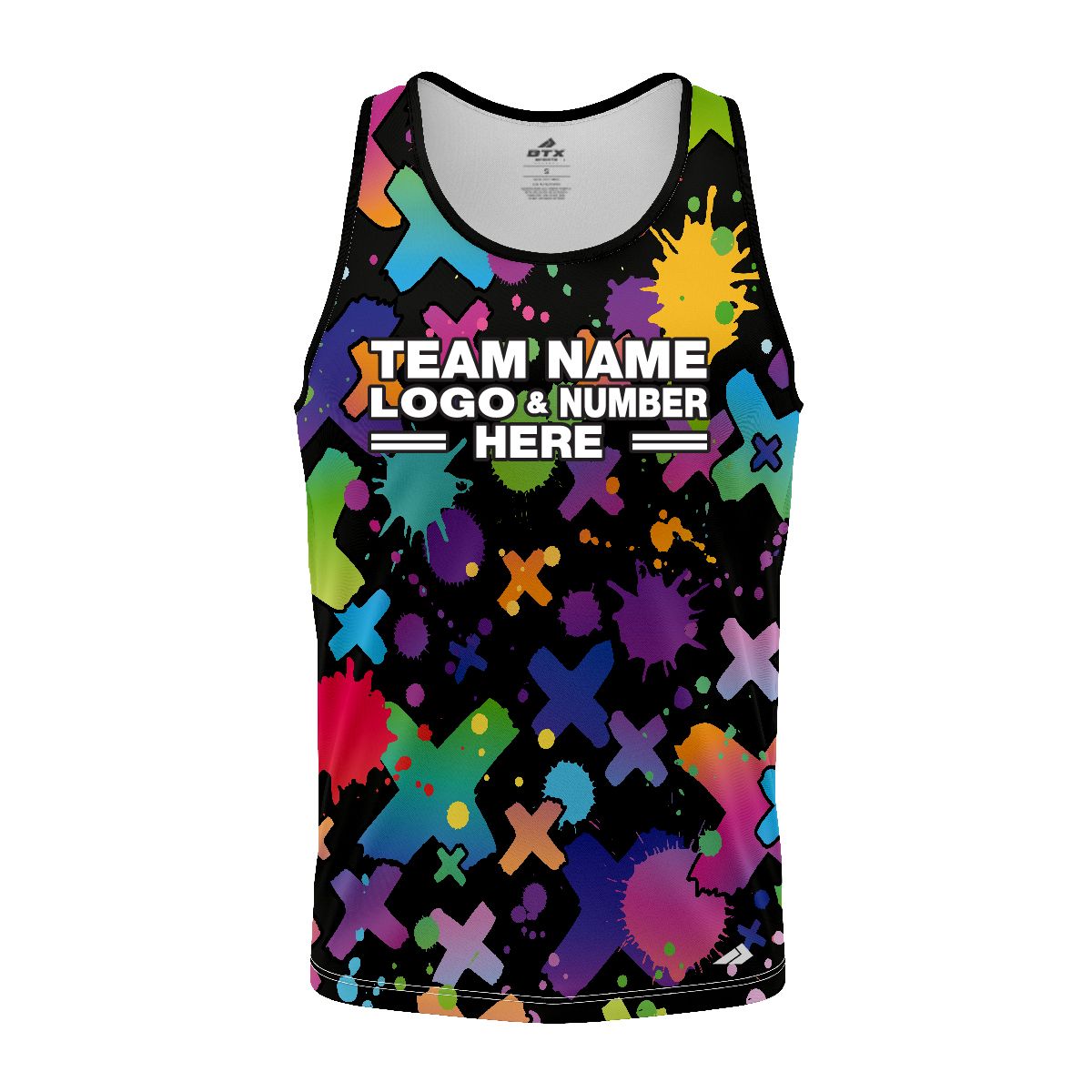 Custom Fully Sublimated Creative Burst Neon Pattern Multicolor Performance Tank Top 19195