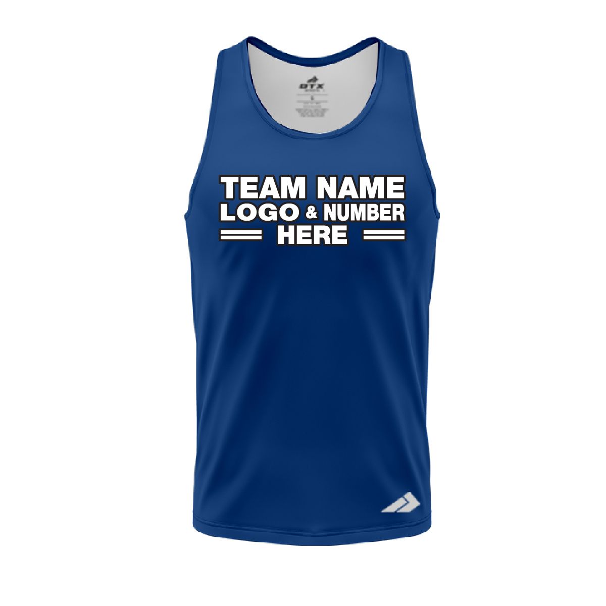 Custom Fully Sublimated Solid V2 Pattern Blue Jay Performance Tank Top 19215