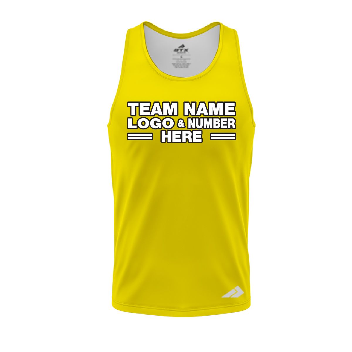 Custom Fully Sublimated Solid DD Pattern Yellow Performance Tank Top 19219