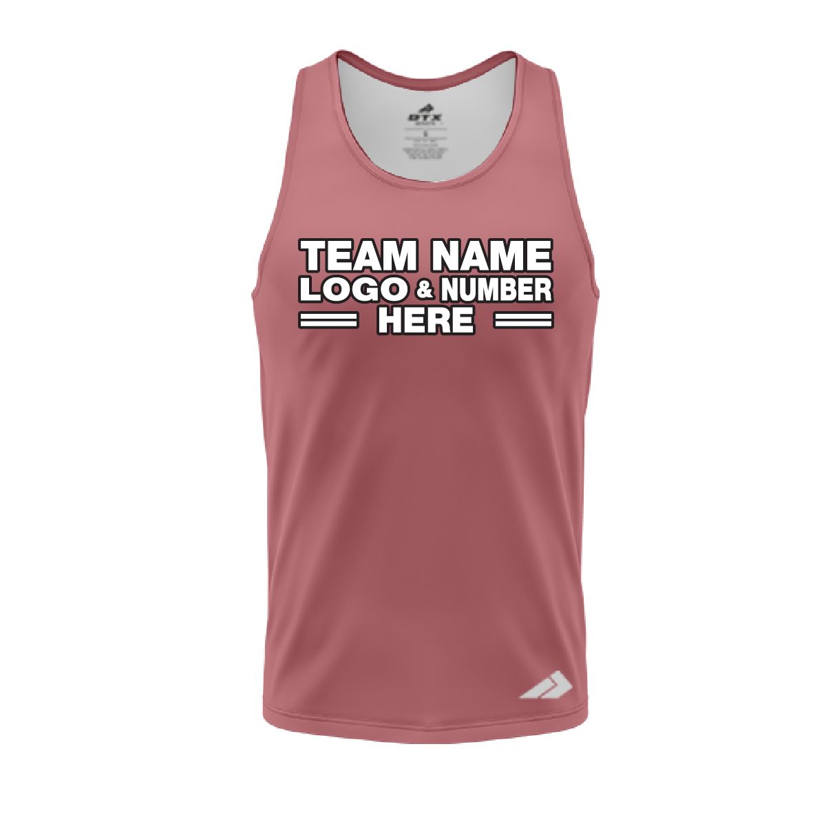 Custom Fully Sublimated Solid P29 Pattern Rose Gold Performance Tank Top 19231
