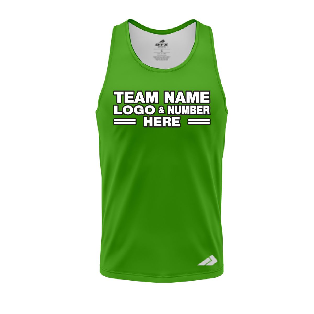 Custom Fully Sublimated Solid GG Pattern Green Performance Tank Top 19251