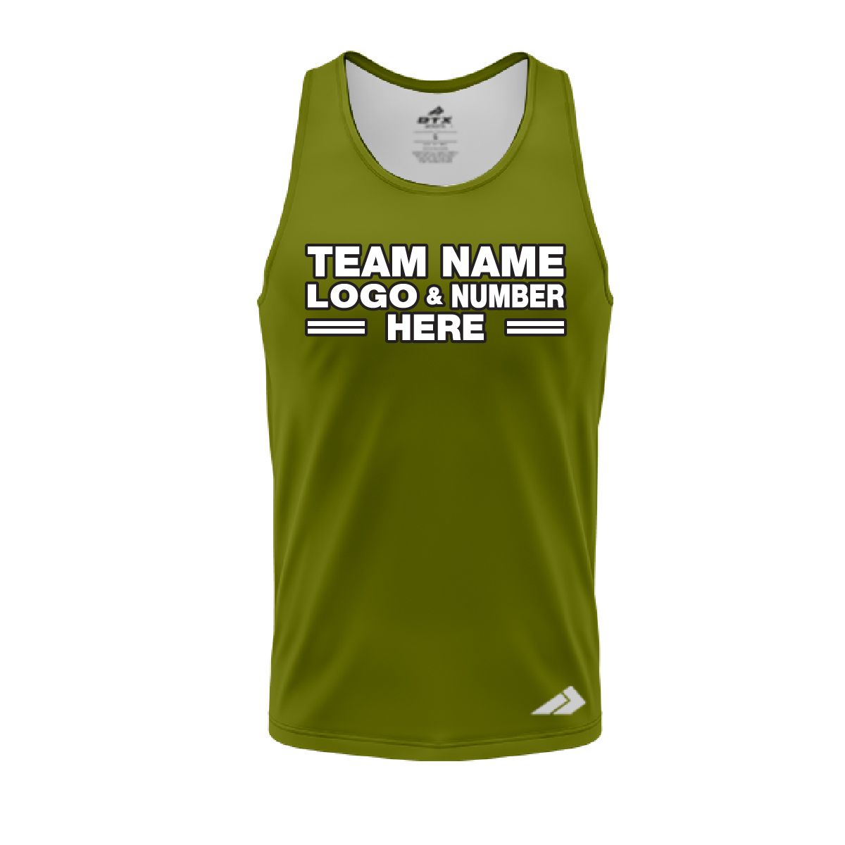 Custom Fully Sublimated Solid Z10 Pattern Army Green Performance Tank Top 19263