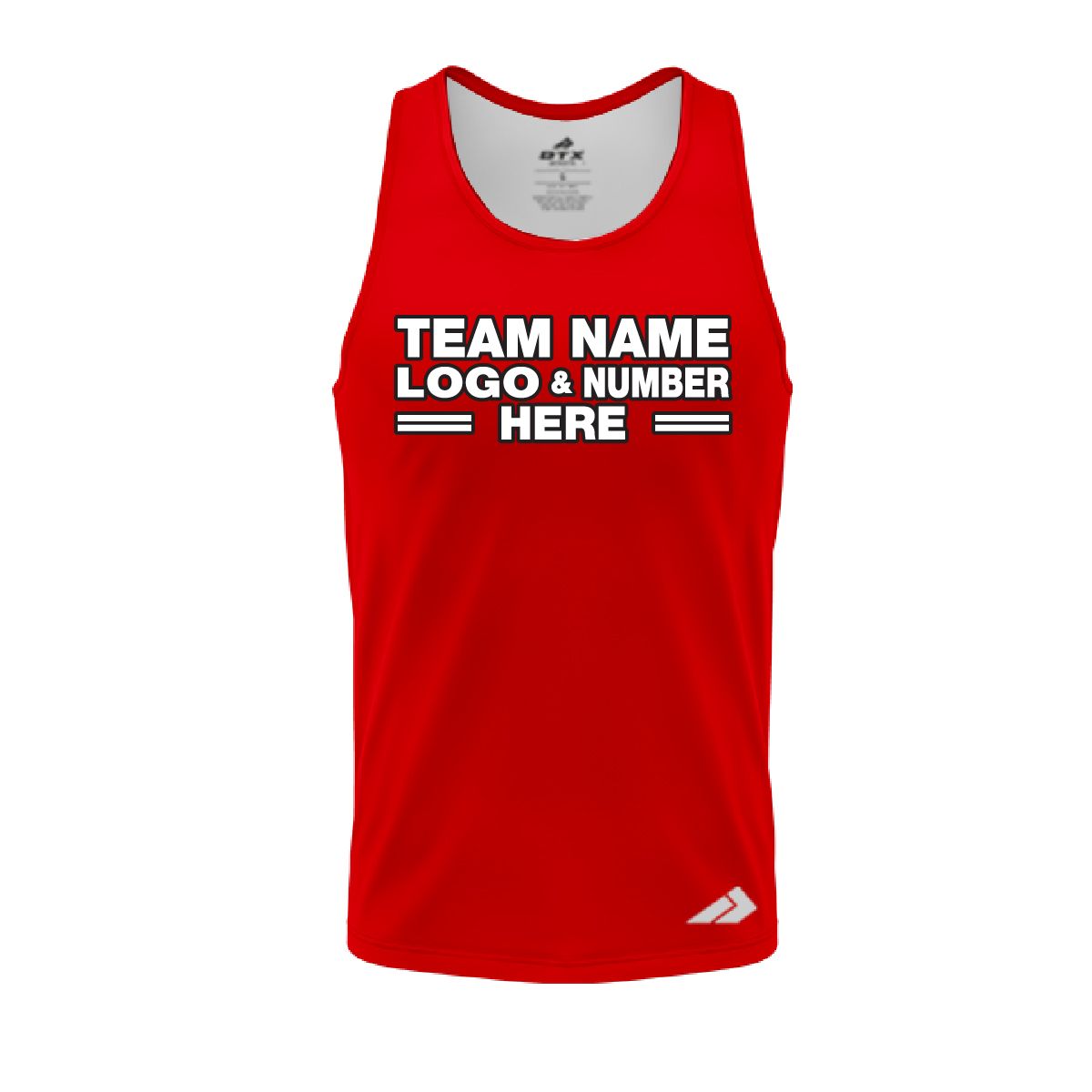 Custom Fully Sublimated Solid II Pattern Blood Red Performance Tank Top 19271