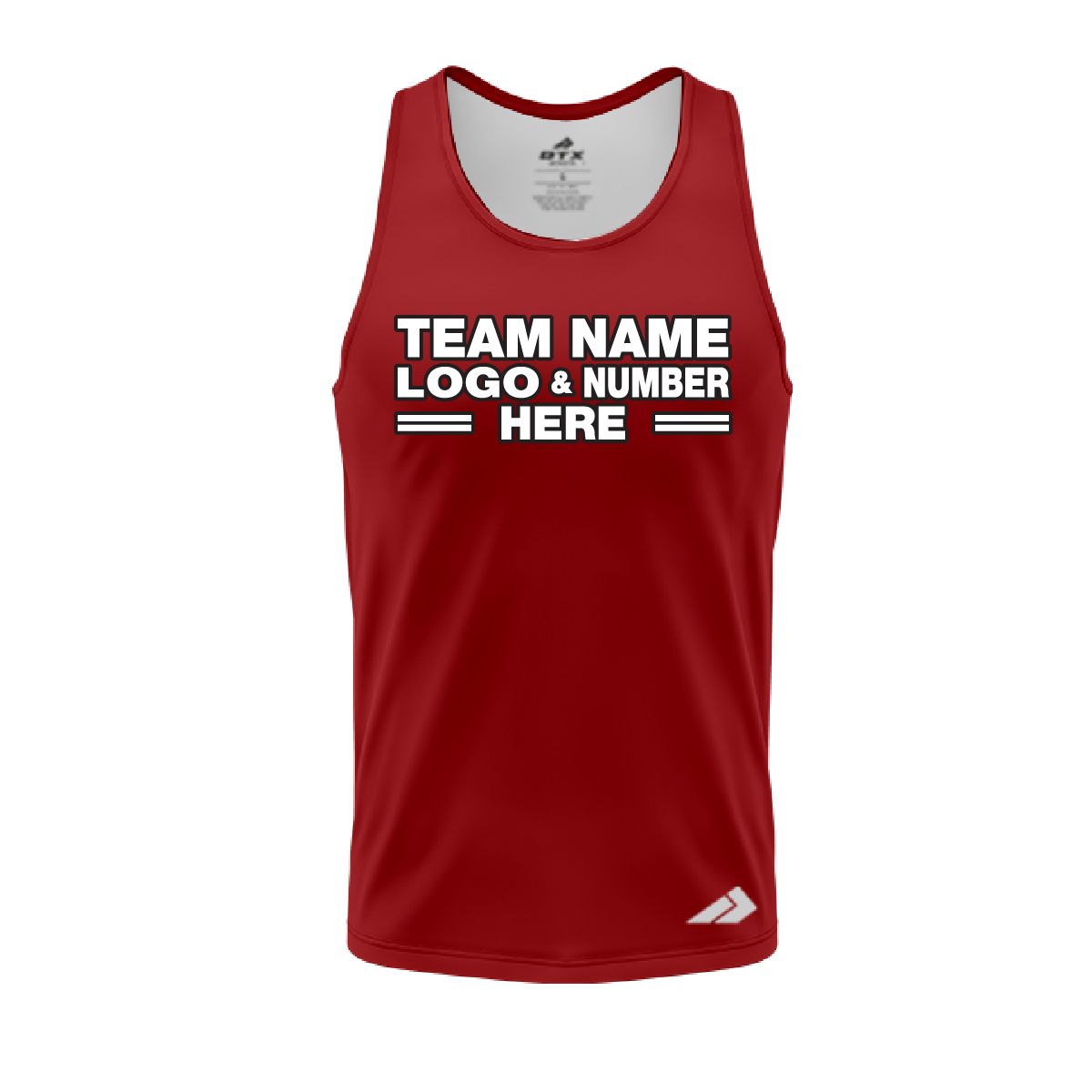 Custom Fully Sublimated Solid W11 Pattern Moroccan Red Performance Tank Top 19279