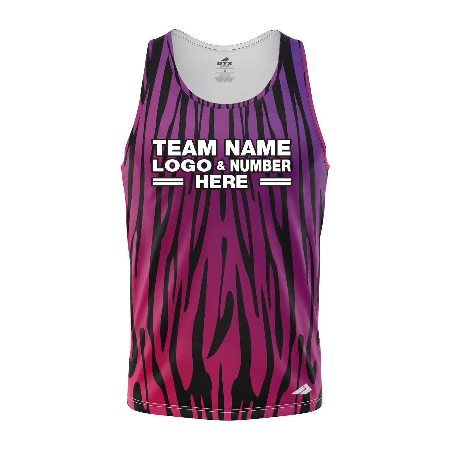 Custom Fully Sublimated Vibrant Zebra Animal Print  Pink Performance Tank Top 19303