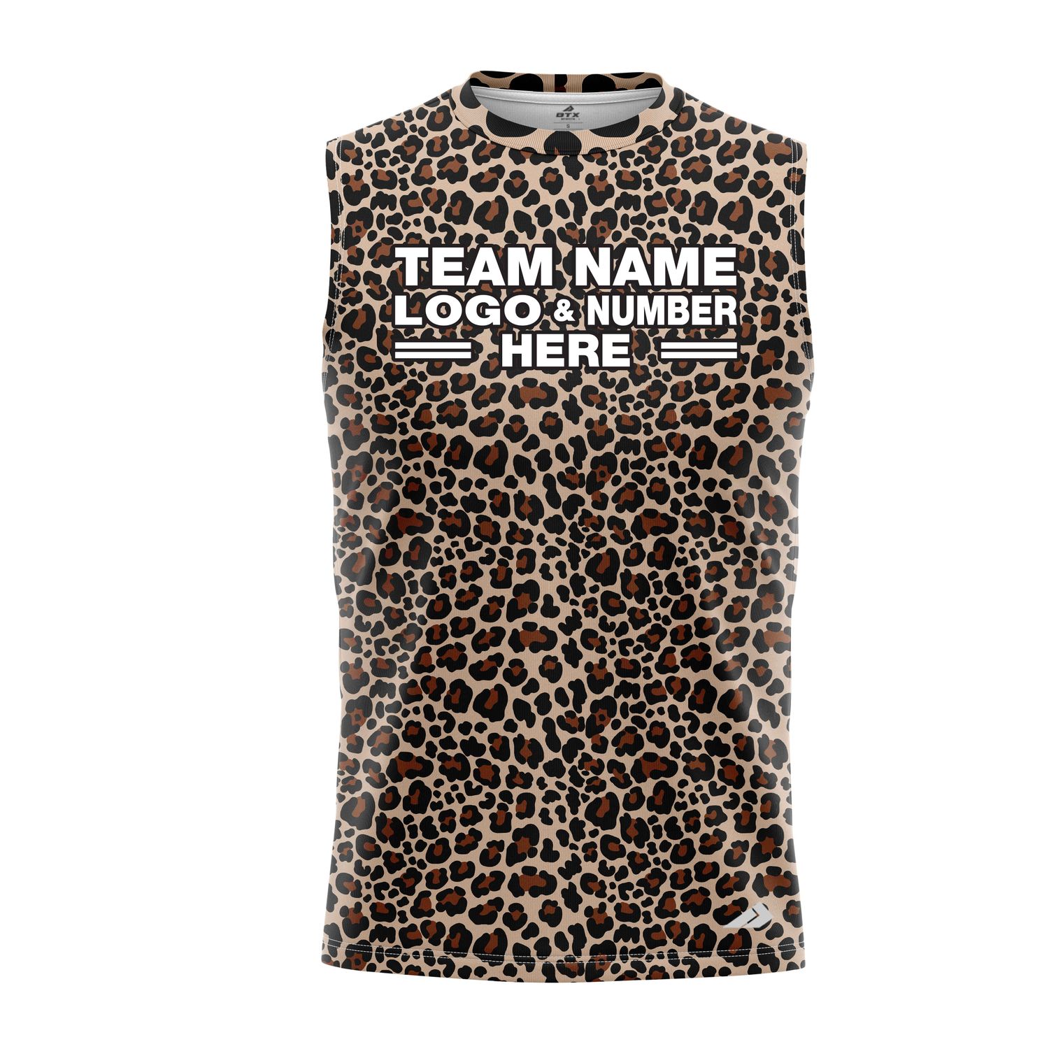 Custom Fully Sublimated Jaguar Animal Print Performance Sleeveless 19403