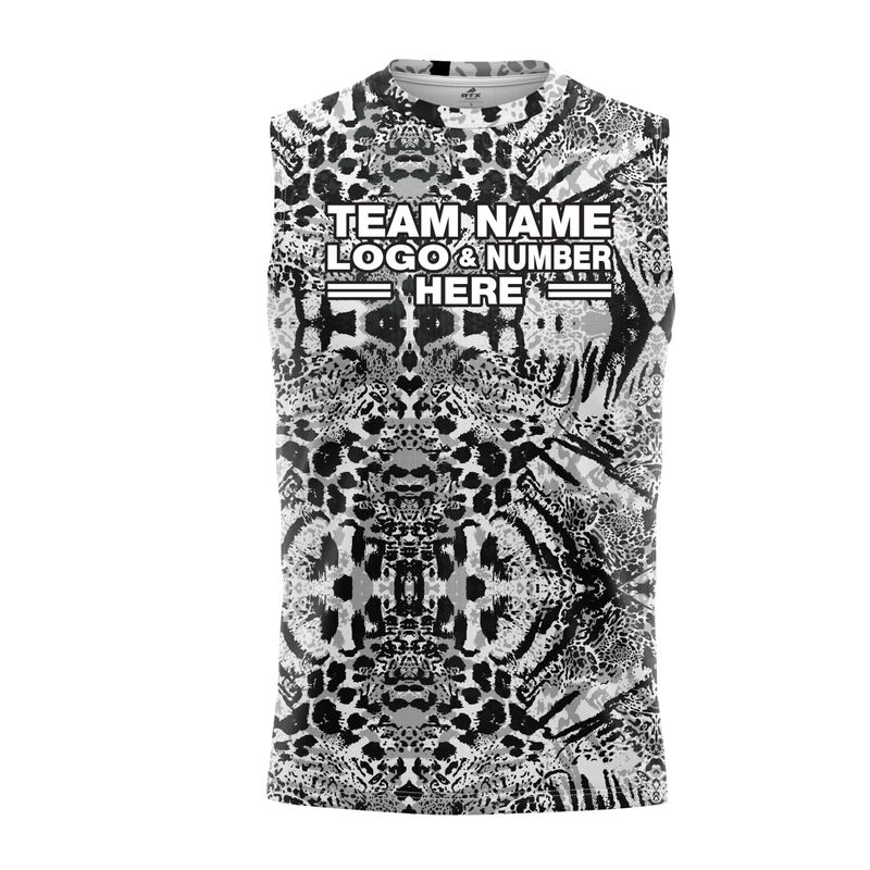 Custom Fully Monochrome Animal Print Performance Sleeveless 19407