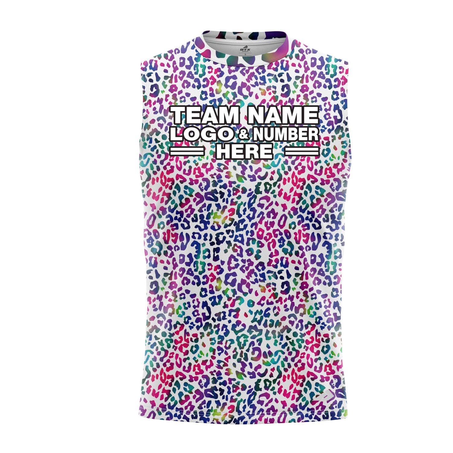 Custom Fully Sublimated Jaguar Animal Print  Multicolor Performance Sleeveless 19415