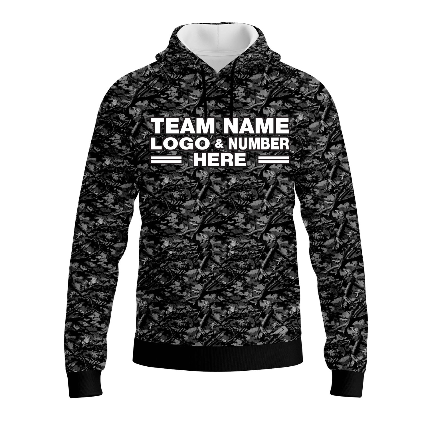 Custom Fully Sublimated Forest Camo Pattern Five Performance Sports Pullover Hoodie 20990