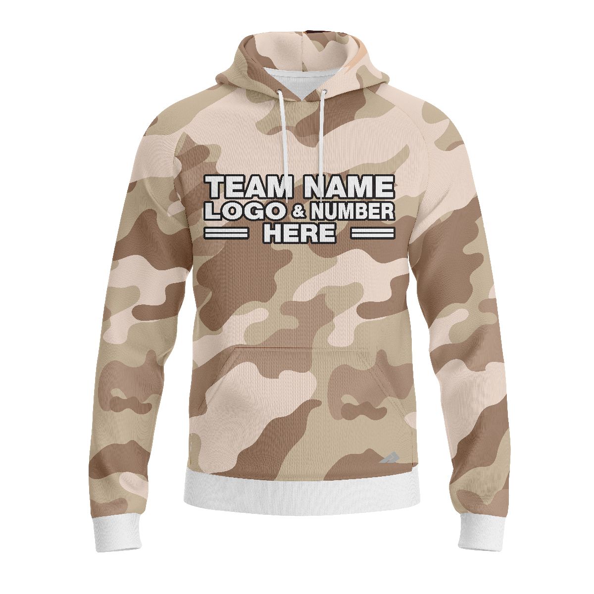 Custom Fully Sublimated Sand Camo Pattern Performance Sports Pullover Hoodie 21040