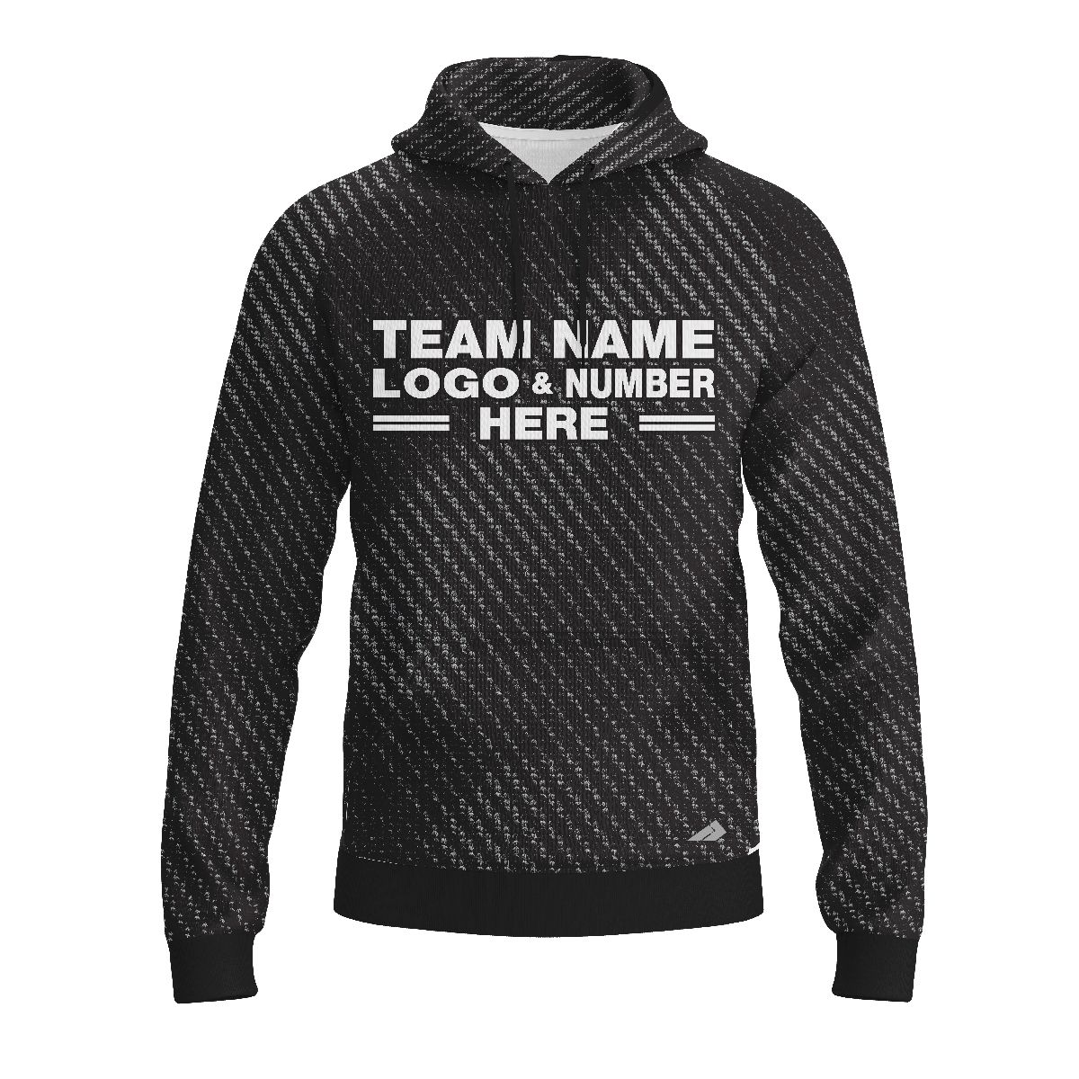 Custom Fully Sublimated Urban Night Camo Pattern Black Gray Performance Sports Pullover Hoodie 21046