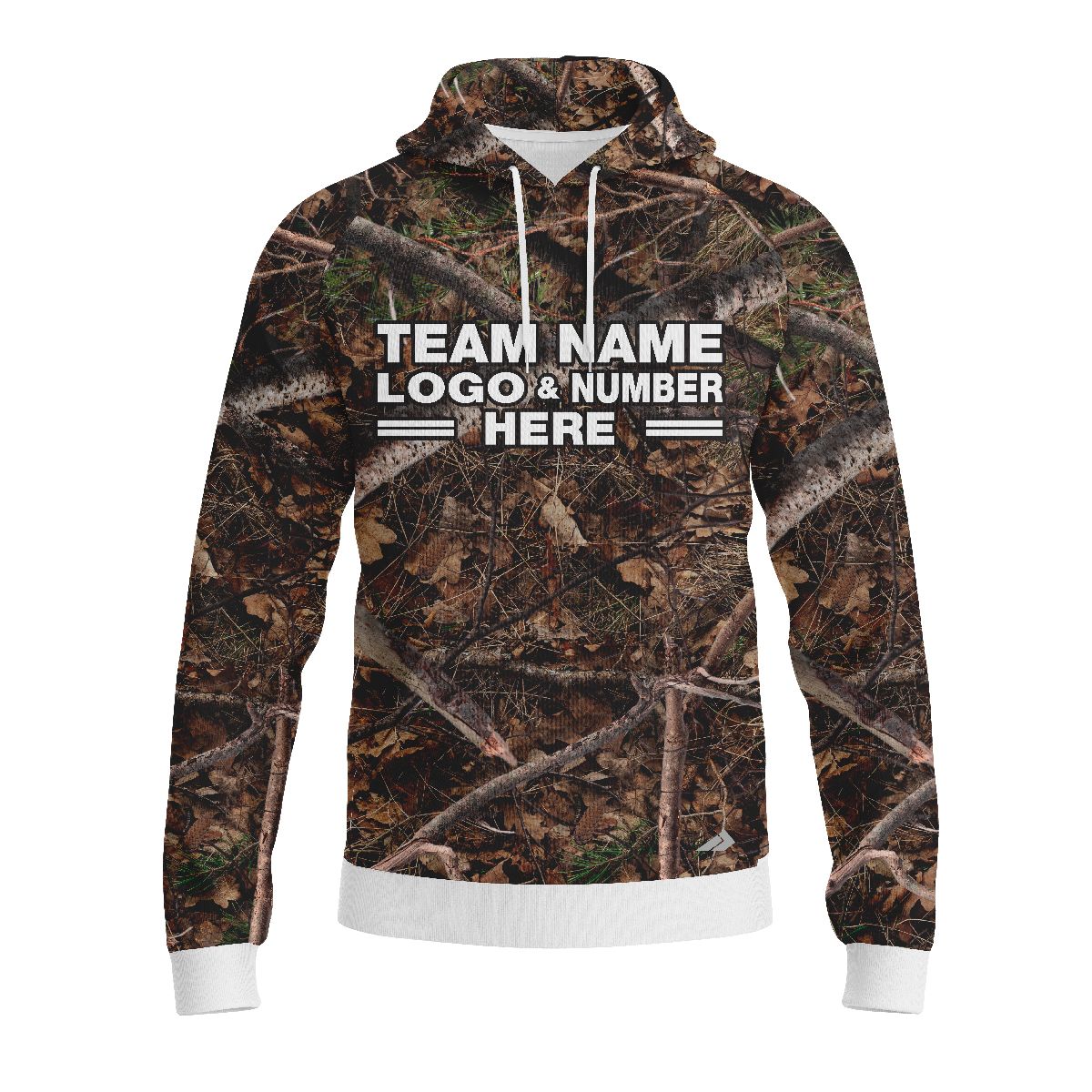 Custom Fully Sublimated Realistic Forest Camo Pattern Performance Sports Pullover Hoodie 21058