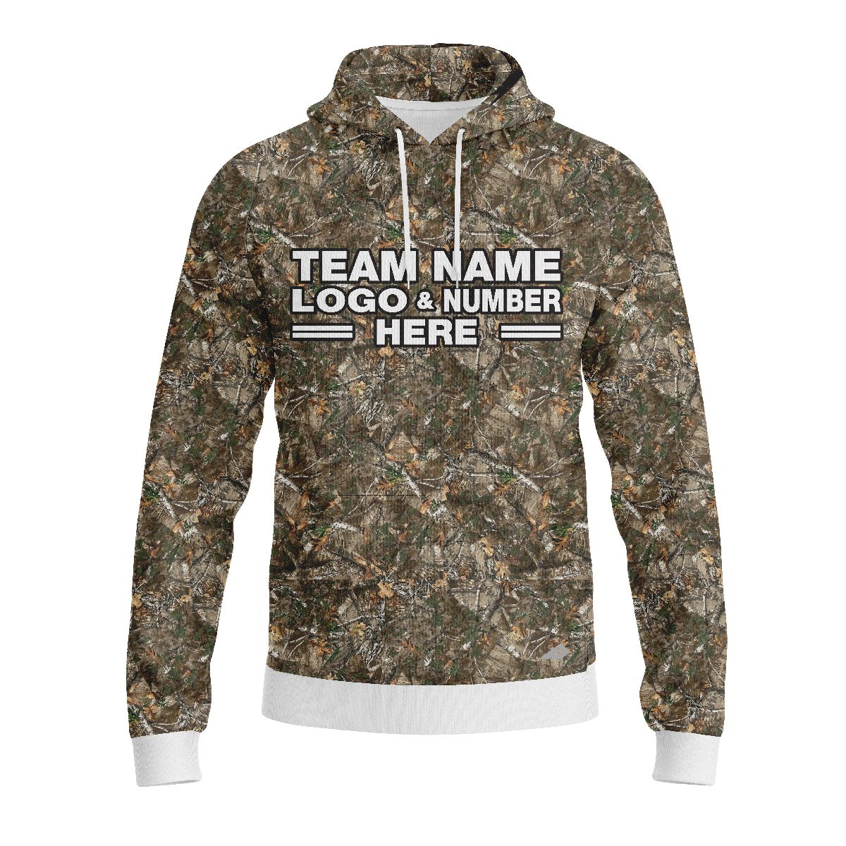 Custom Fully Sublimated Realistic Forest Camo Two Pattern Brown Performance Sports Pullover Hoodie 21070