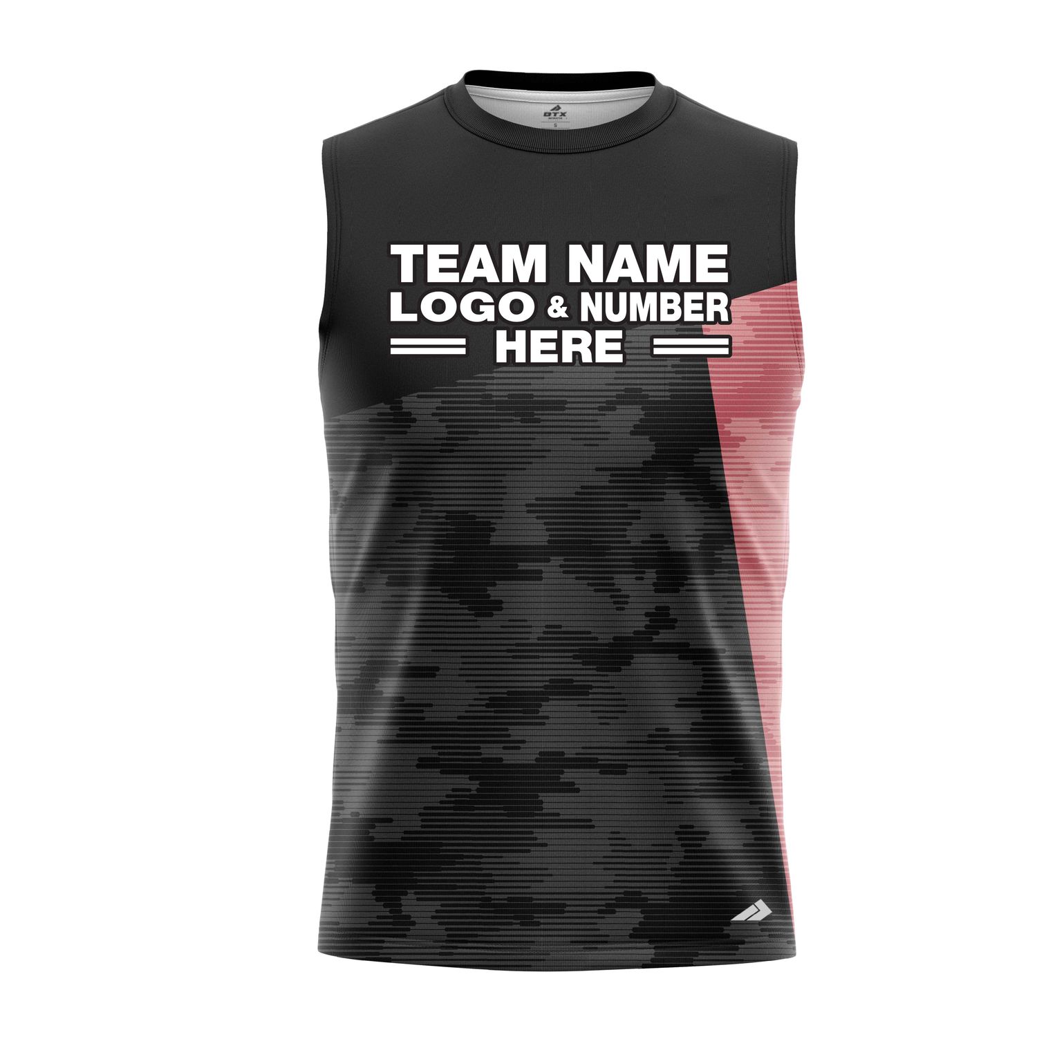 Custom Fully Sublimated ERDL Camo Pattern Black and Pink Performance Sleeveless 21124