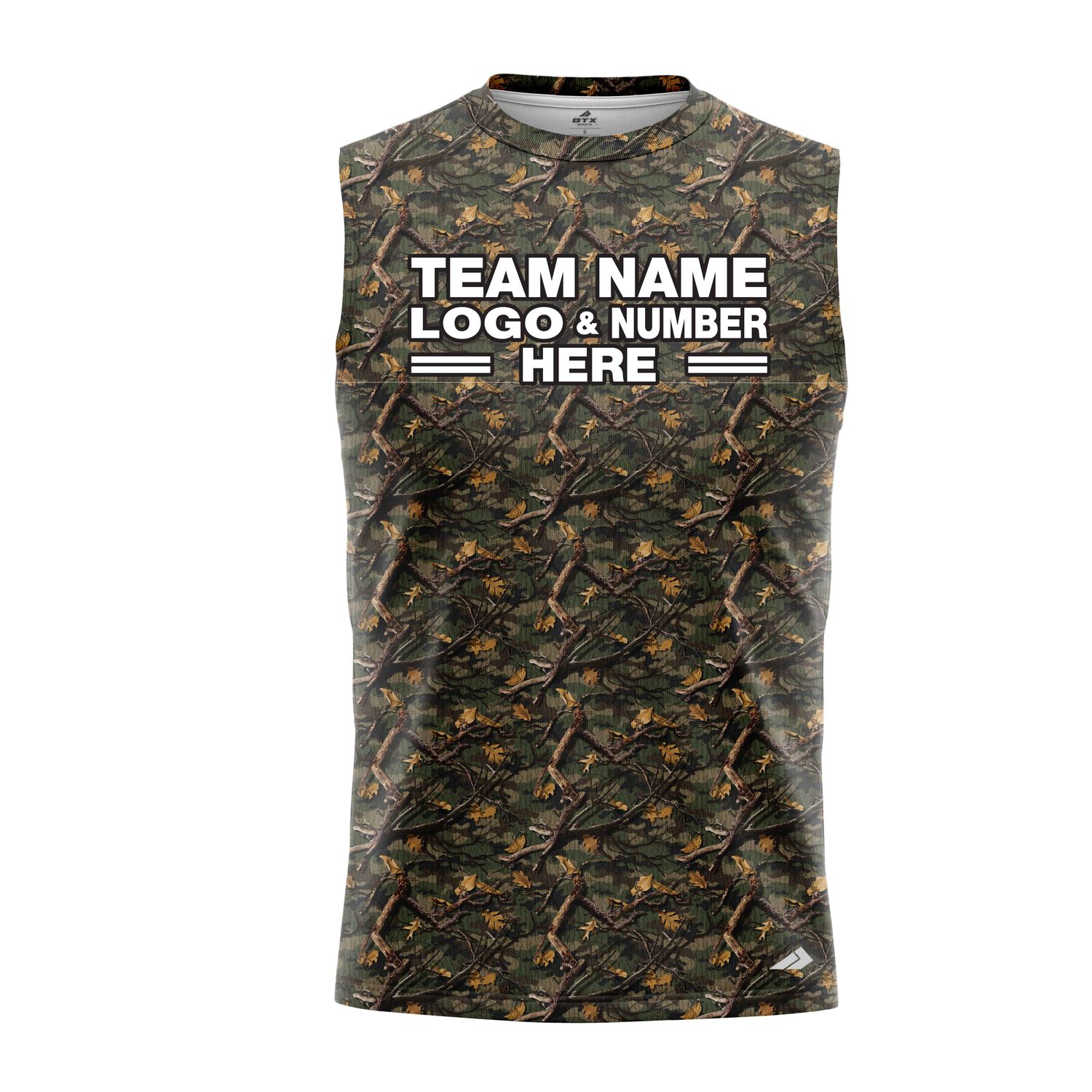 Custom Fully Sublimated Forest Camo Pattern Two Performance Sleeveless 21136