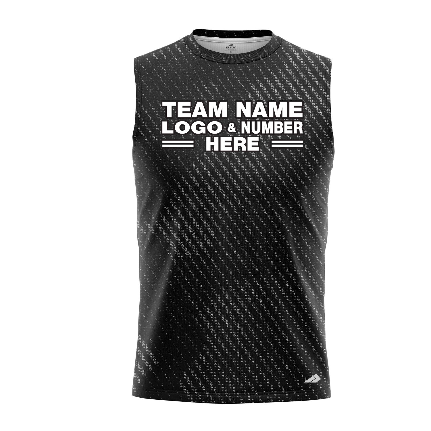 Custom Fully Sublimated Urban Night Camo Pattern Black Gray Performance Sleeveless 21260