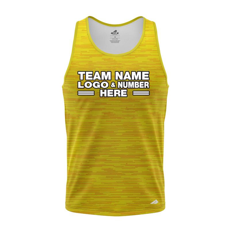 Custom Fully Sublimated  Camo Pattern Yellow Performance Tank Top 21340