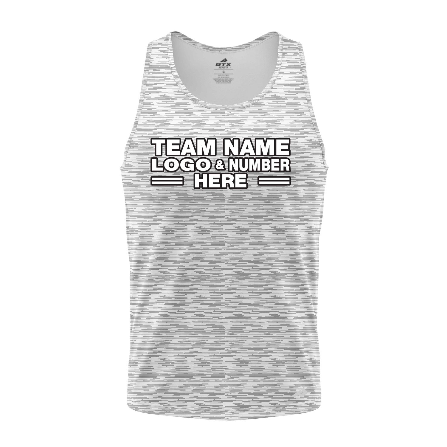 Custom Fully Sublimated Camo Pattern Gray White Performance Tank Top 21348
