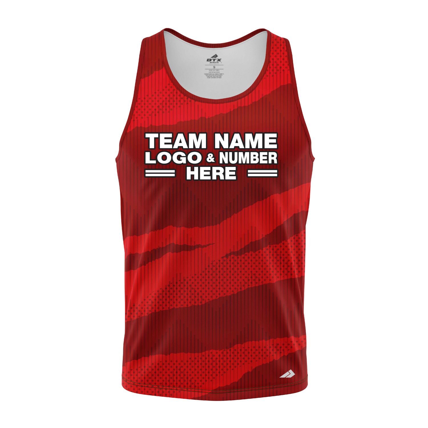 Custom Fully Sublimated Camo Pattern Red Performance Tank Top 21356