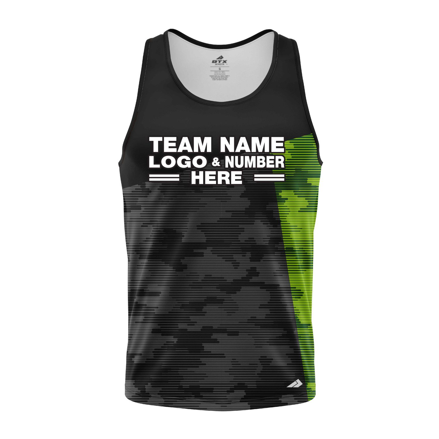 Custom Fully Sublimated ERDL Camo Pattern Black and Green Performance Tank Top 21364