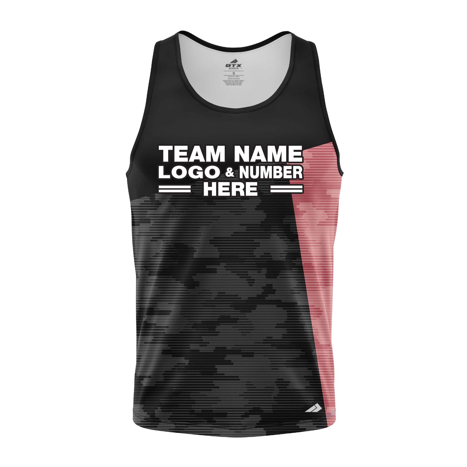 Custom Fully Sublimated ERDL Camo Pattern Black and Pink Performance Tank Top 21372