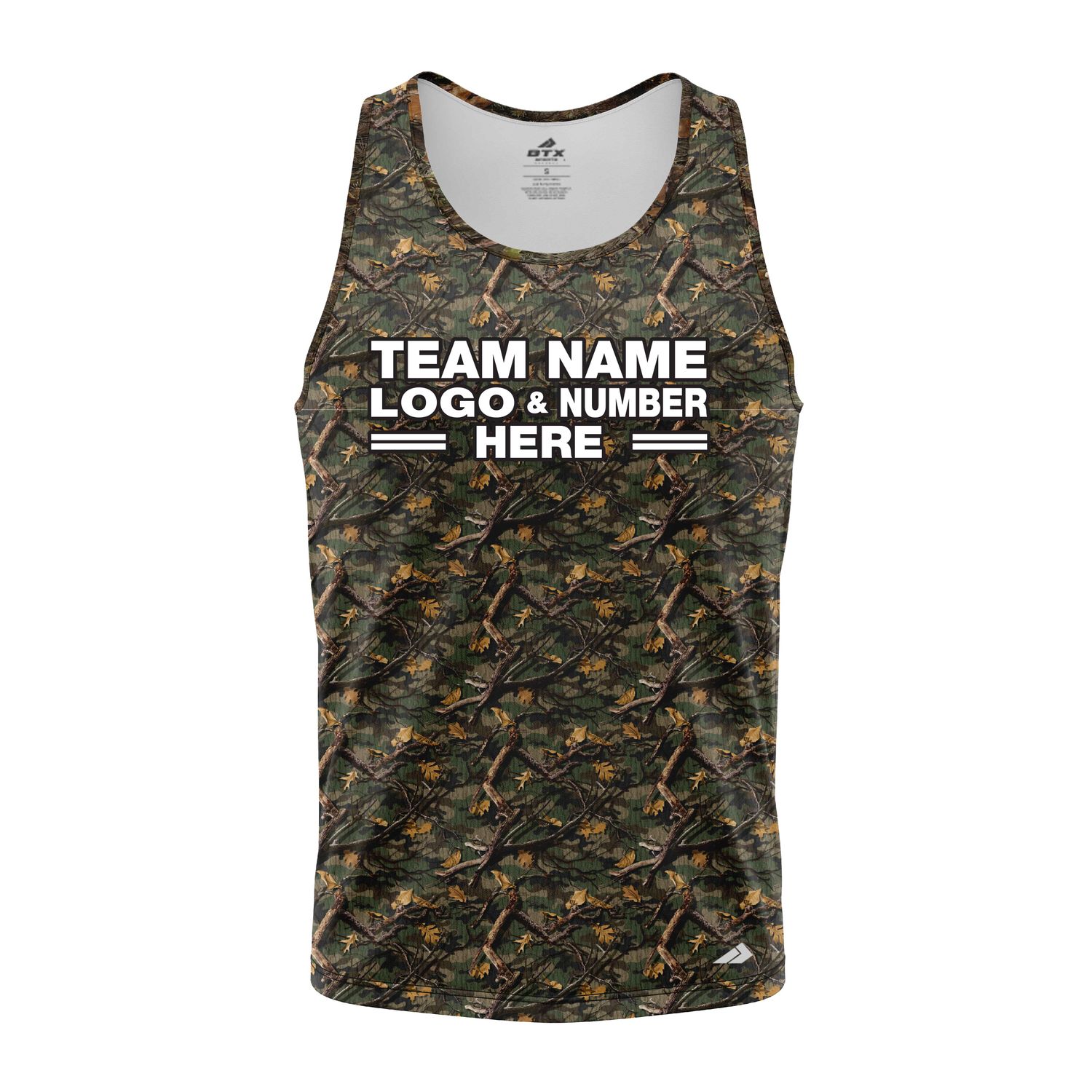 Custom Fully Sublimated Forest Camo Pattern Two Performance Tank Top 21384