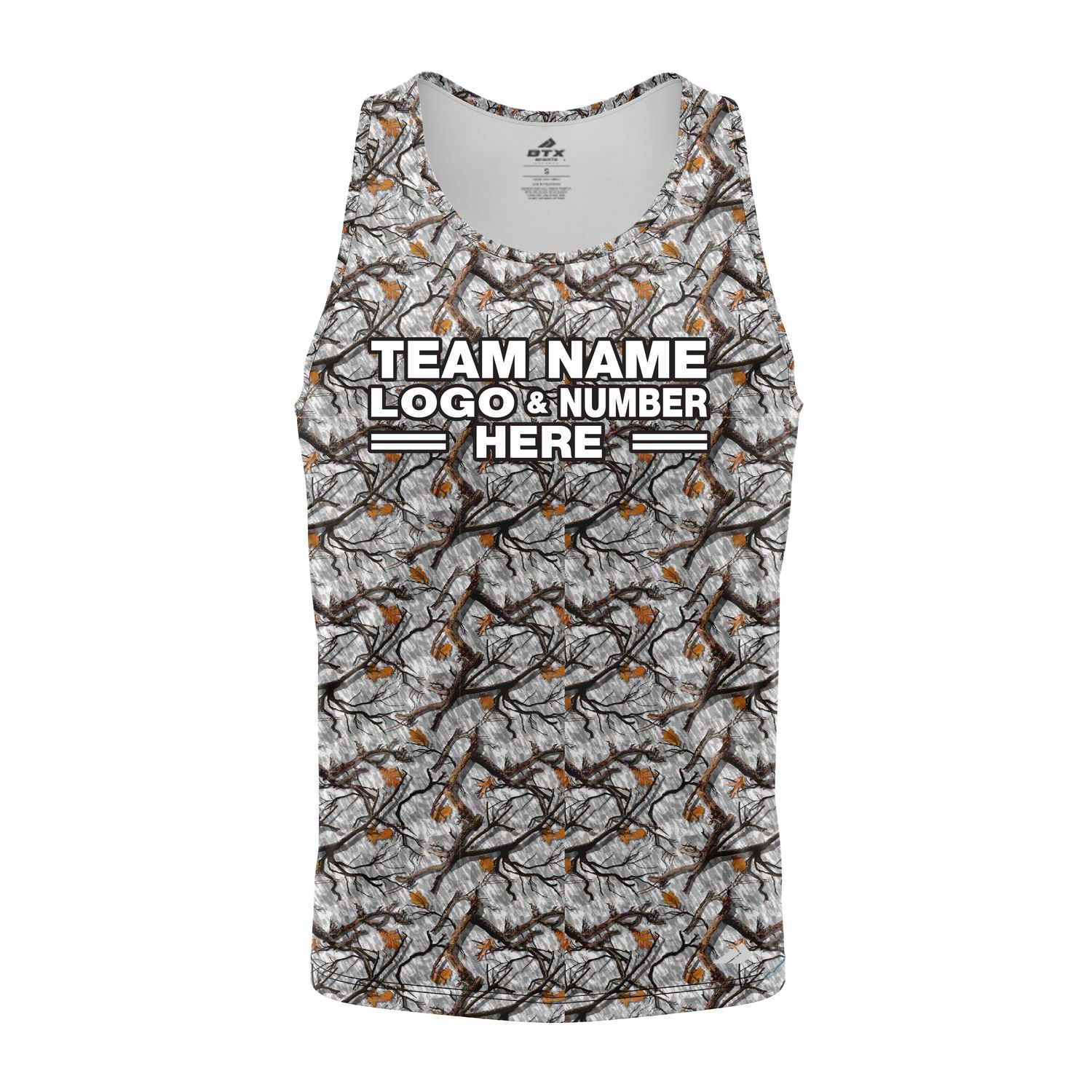 Custom Fully Sublimated Forest Camo Pattern Three Performance Tank Top 21388