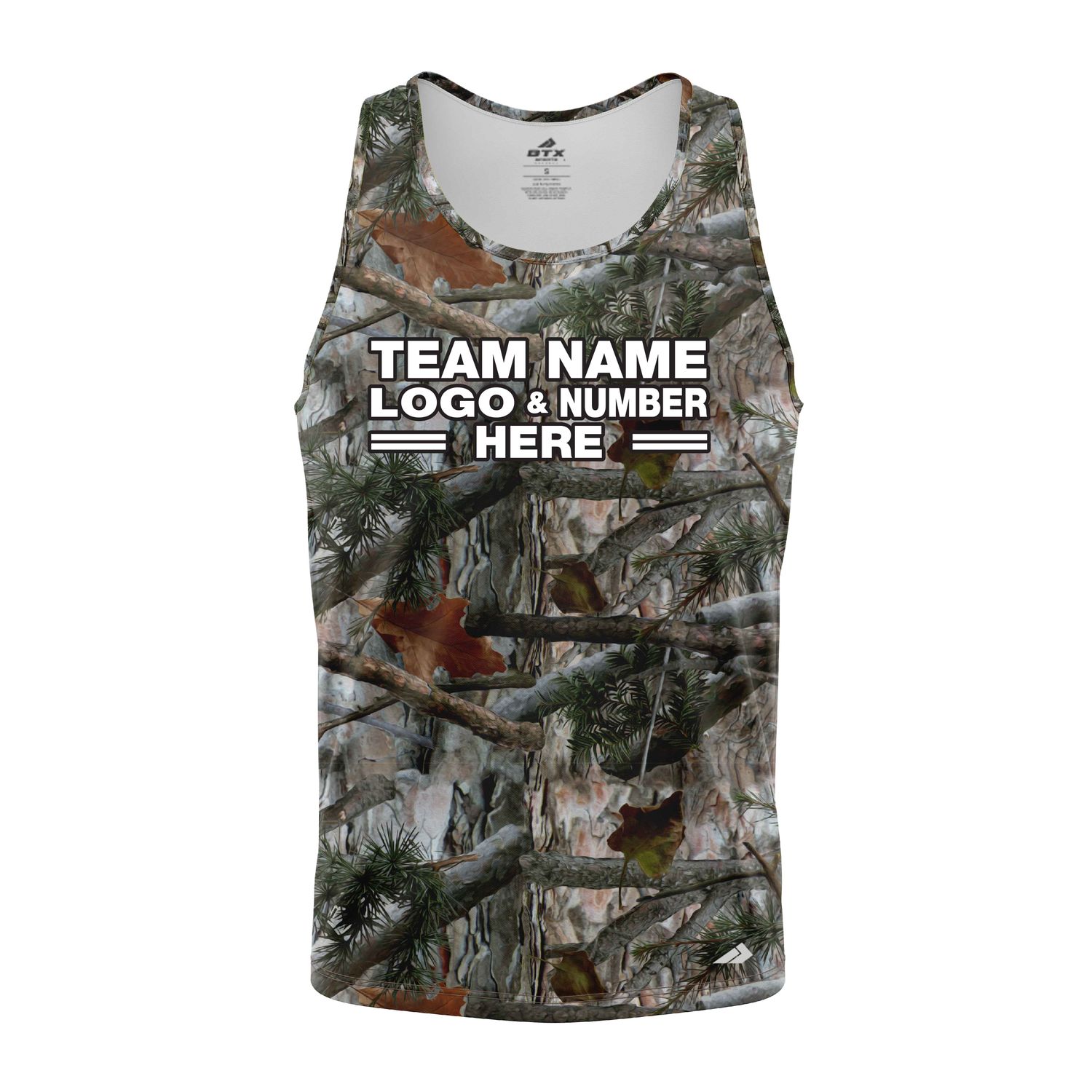 Custom Fully Sublimated Forest Camo Pattern Four Performance Tank Top 21392