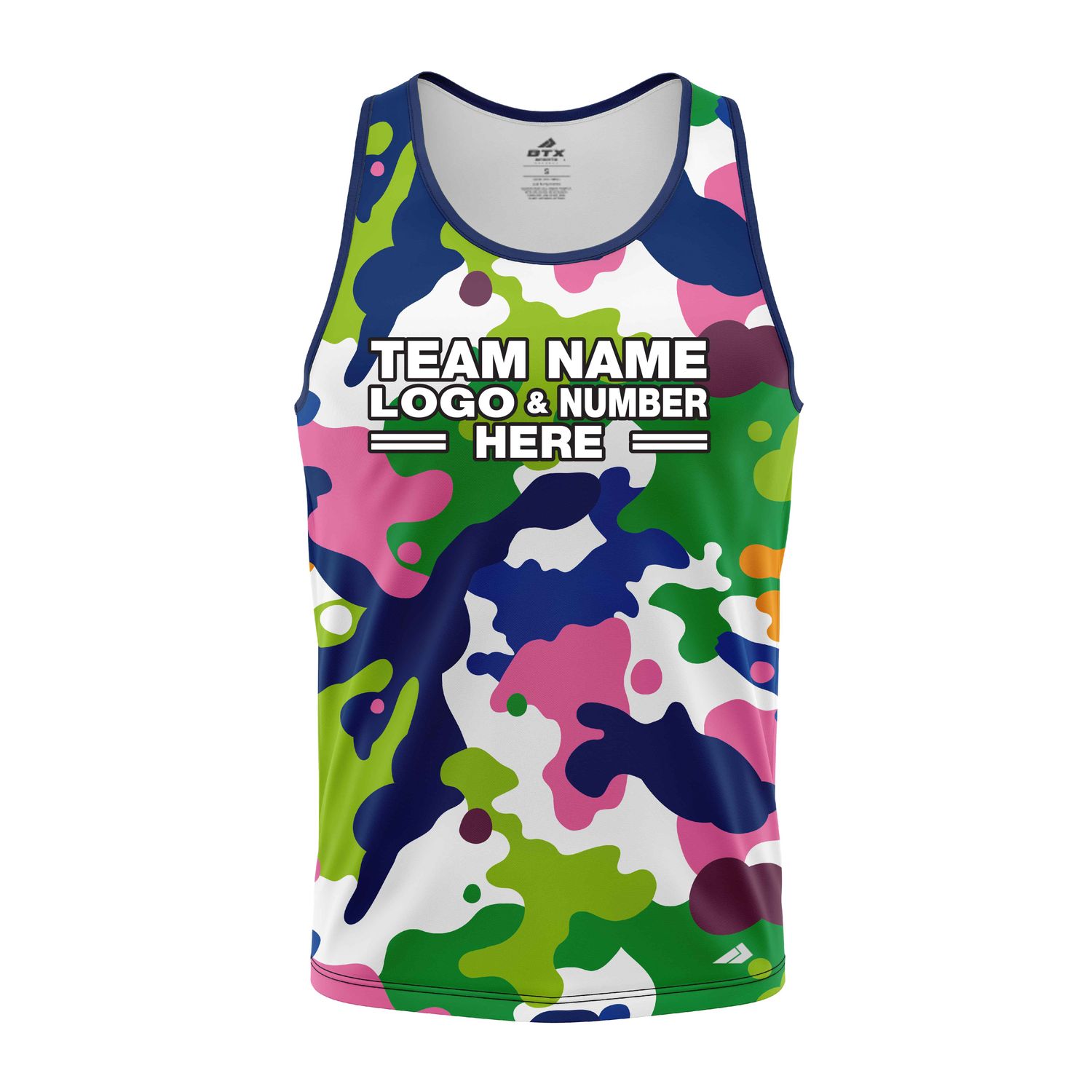 Custom Fully Sublimated Vibrant Camo Pattern Texture Multicolor One Performance Tank Top 21432