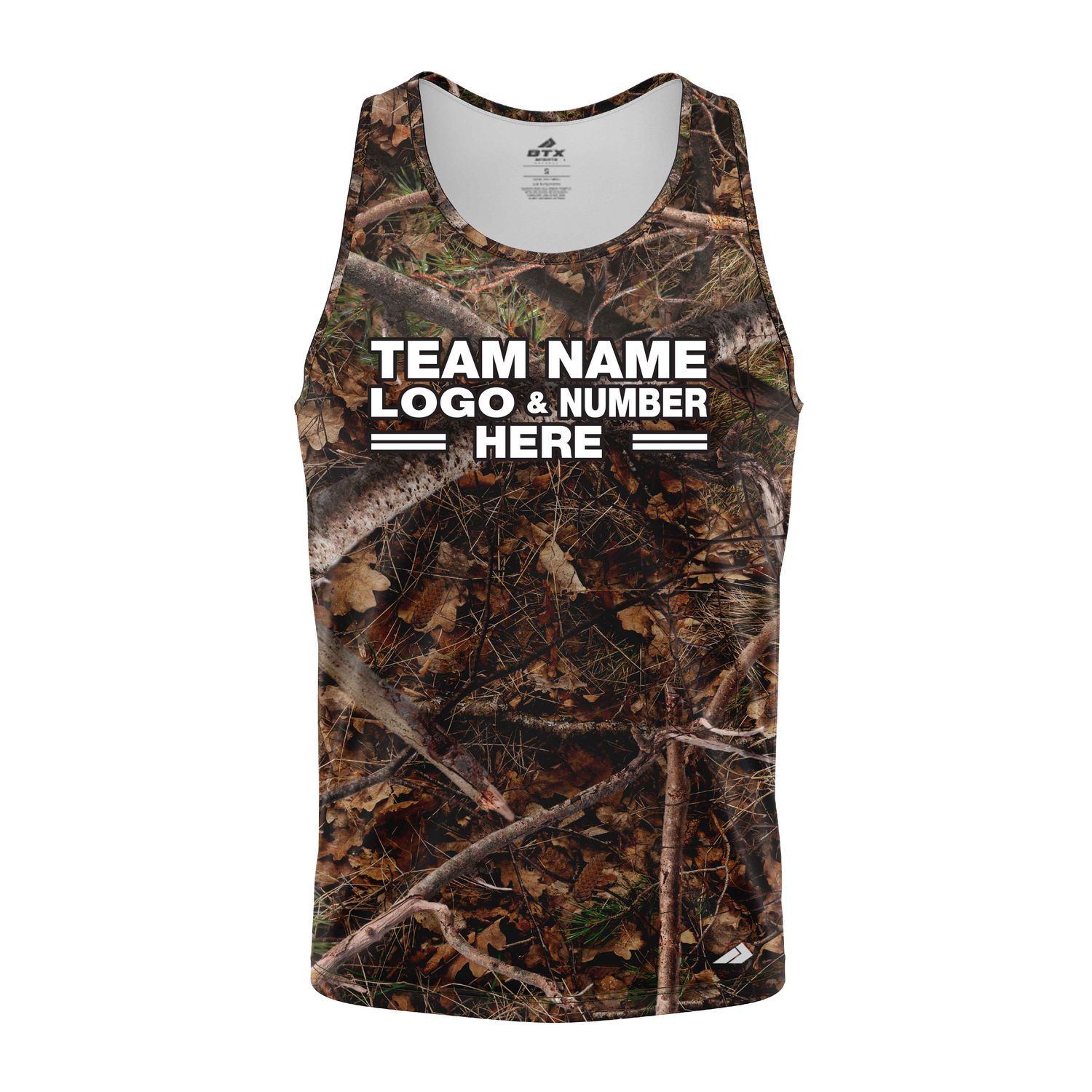 Custom Fully Sublimated Realistic Forest Camo Pattern Performance Tank Top 21532