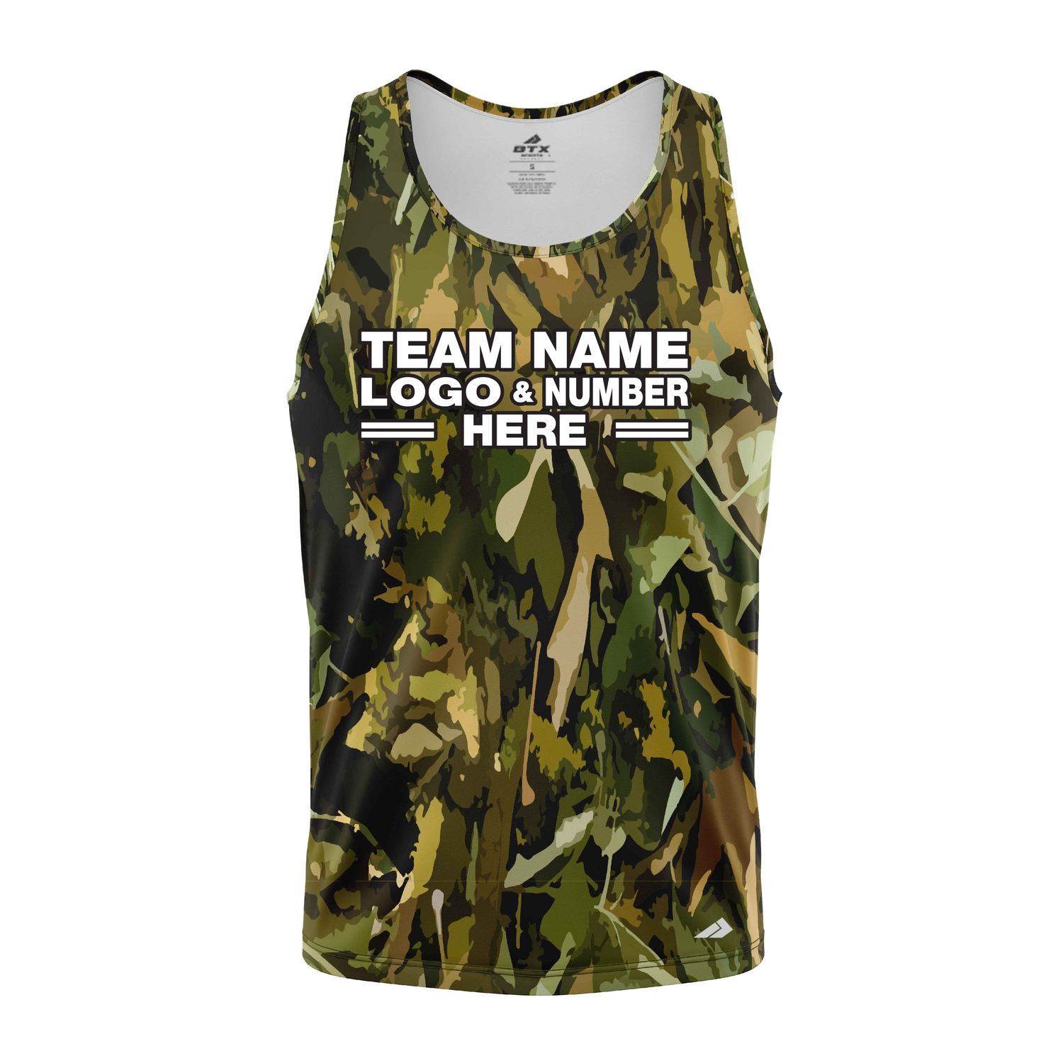 Custom Fully Sublimated Fall Camo Pattern Performance Tank Top 21548