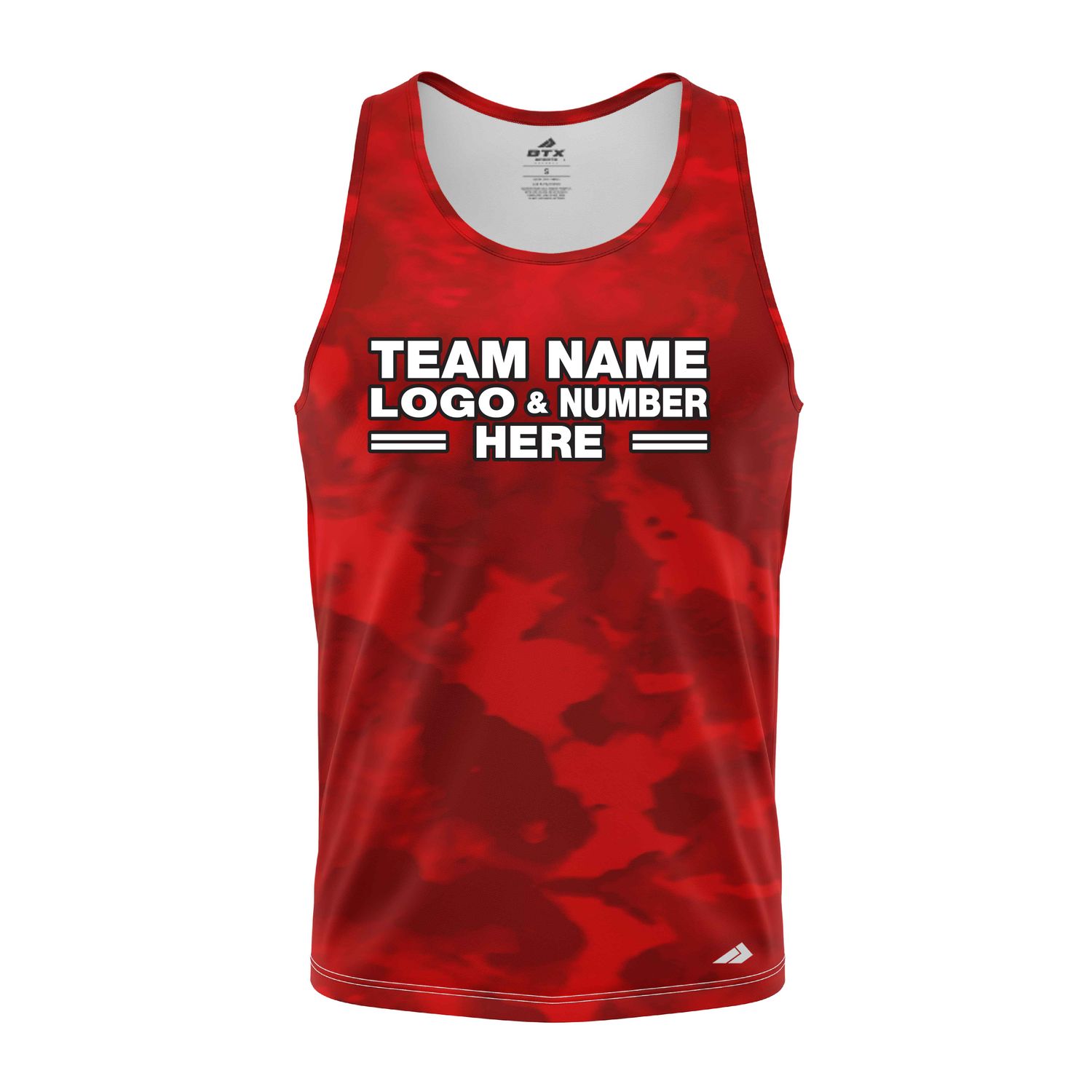 Custom Fully Sublimated USA FLAG Camo Two Pattern Red Performance Tank Top 22208