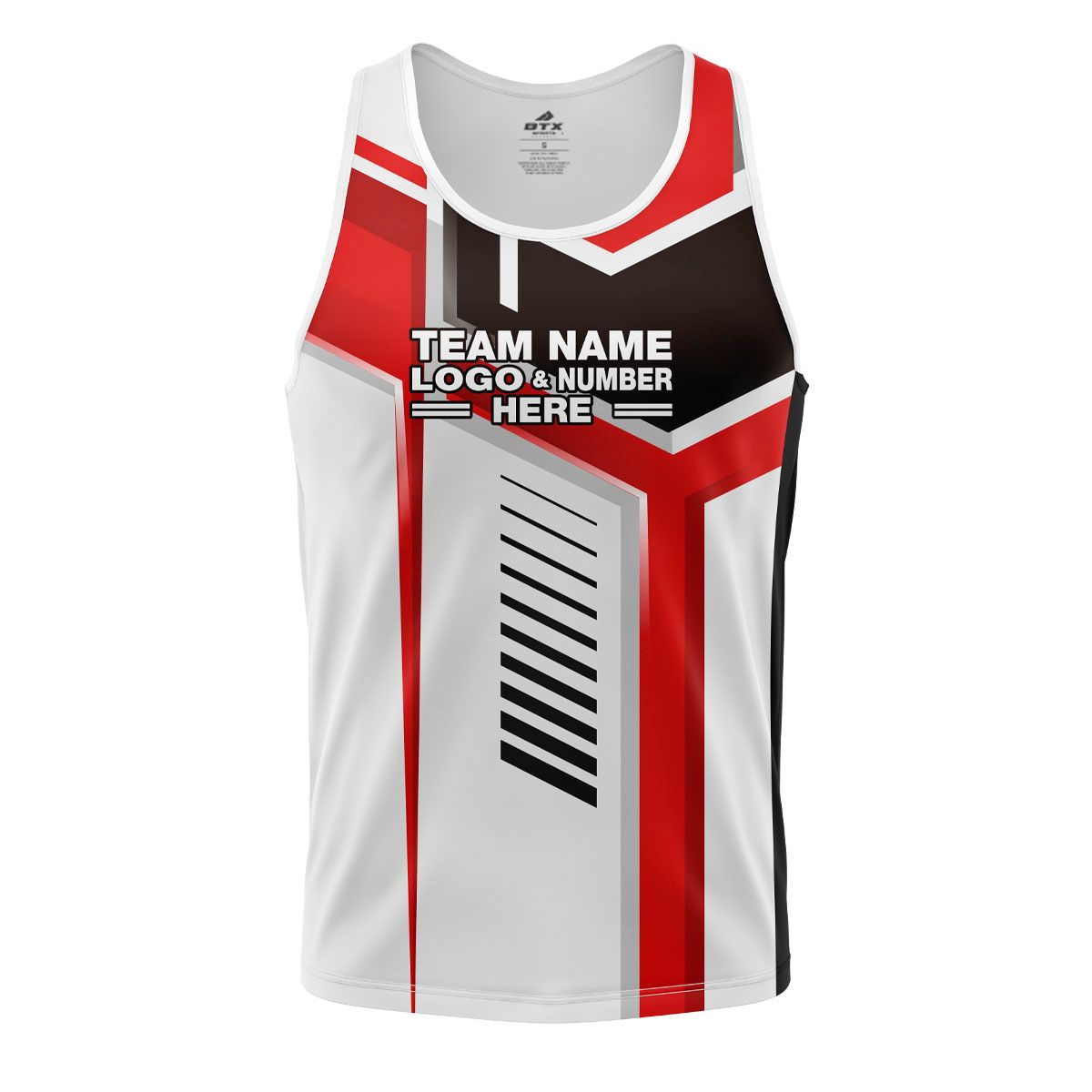 Custom Fully Sublimated Stylish Pool Ball Pattern Red White Black Performance Tank Top 22424