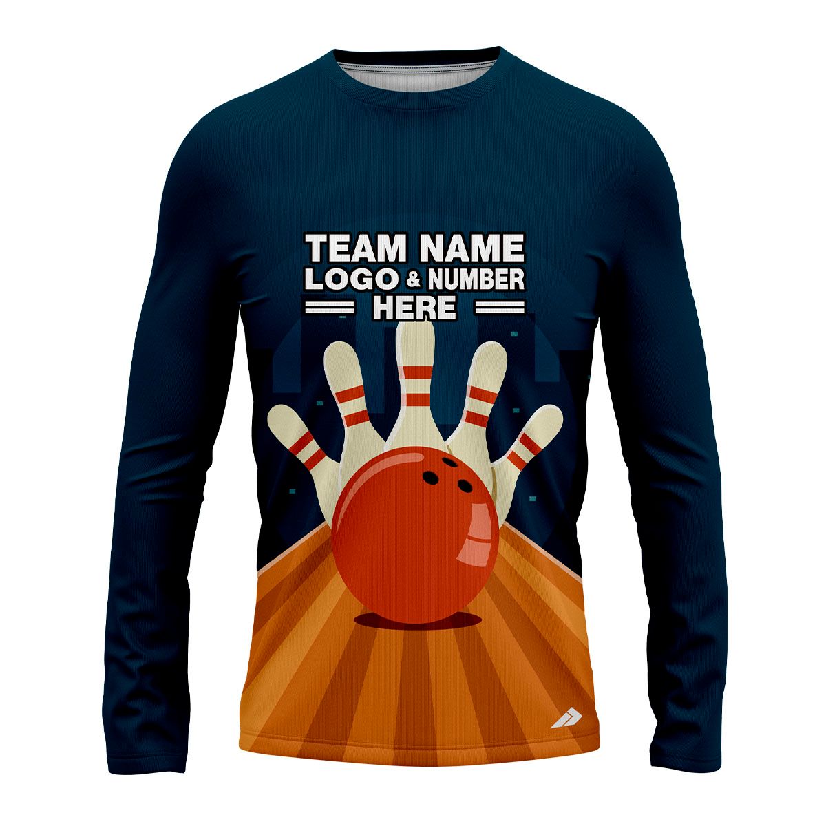 Custom Fully Sublimated Professional Bowling  Pattern Performance Long Sleeves 22530