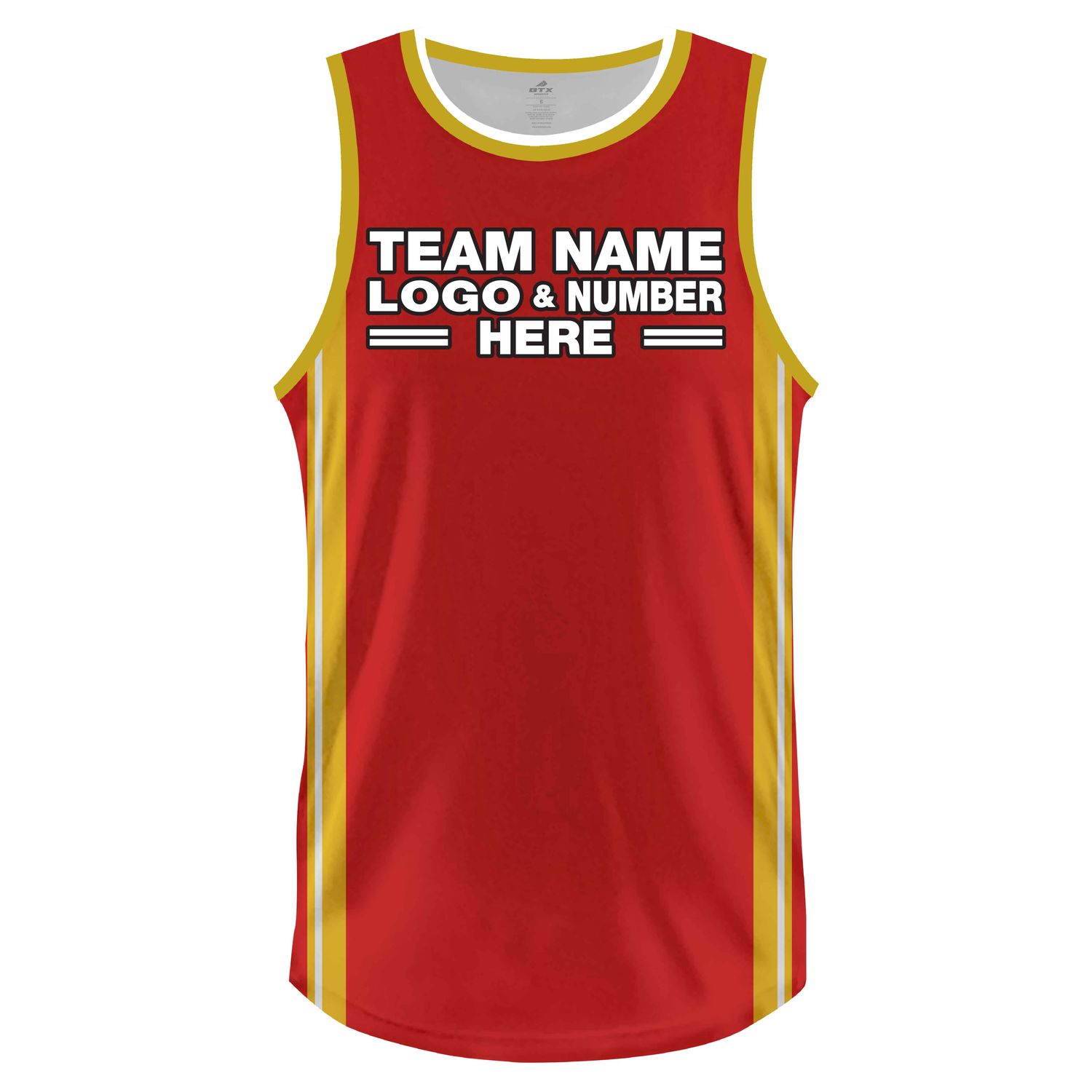 Custom Fully Sublimated Modern Three Pattern Red Yellow Performance Basketball Uniform Jersey 22827