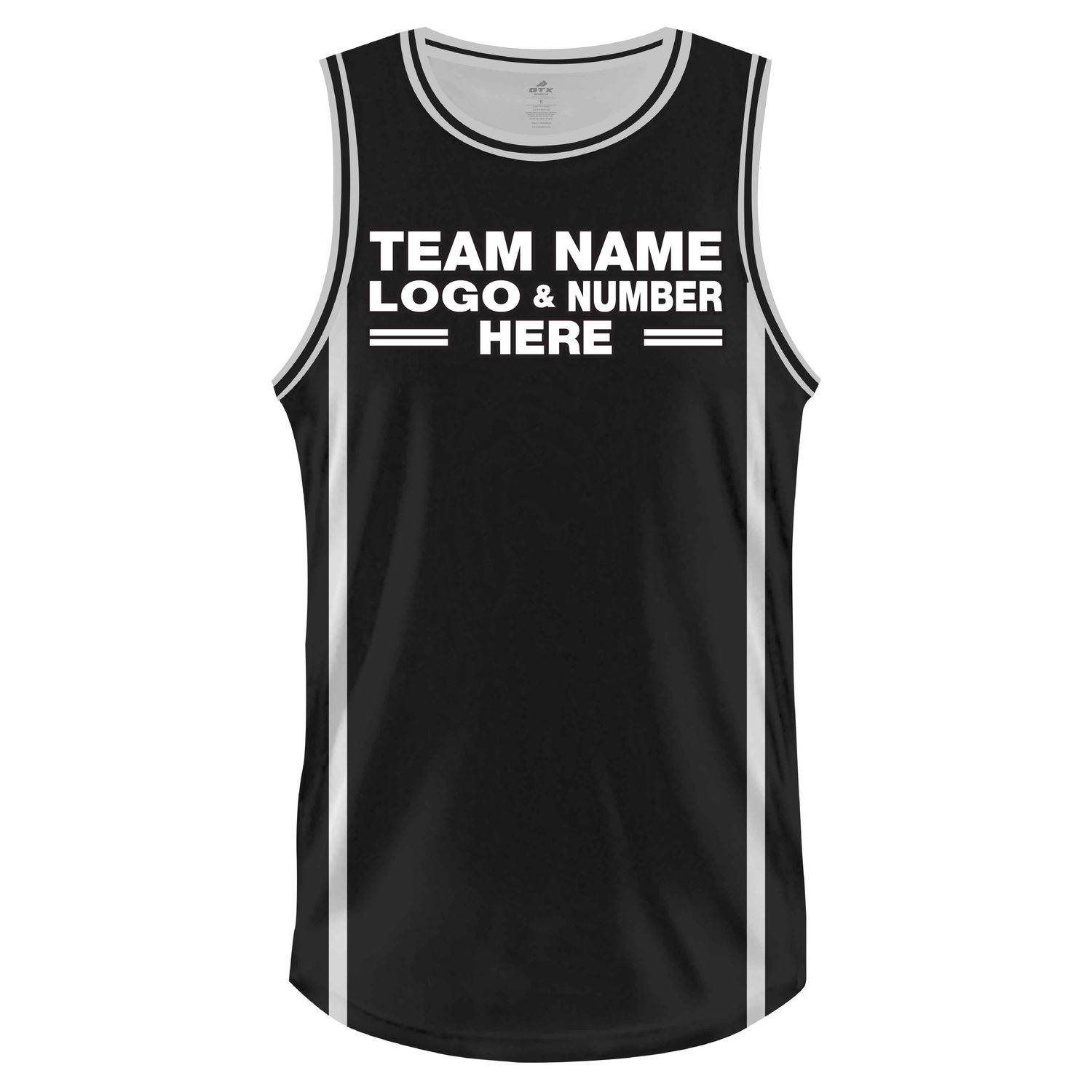 Custom Fully Sublimated Essential Pattern Black White Performance Basketball Uniform Jersey 22927