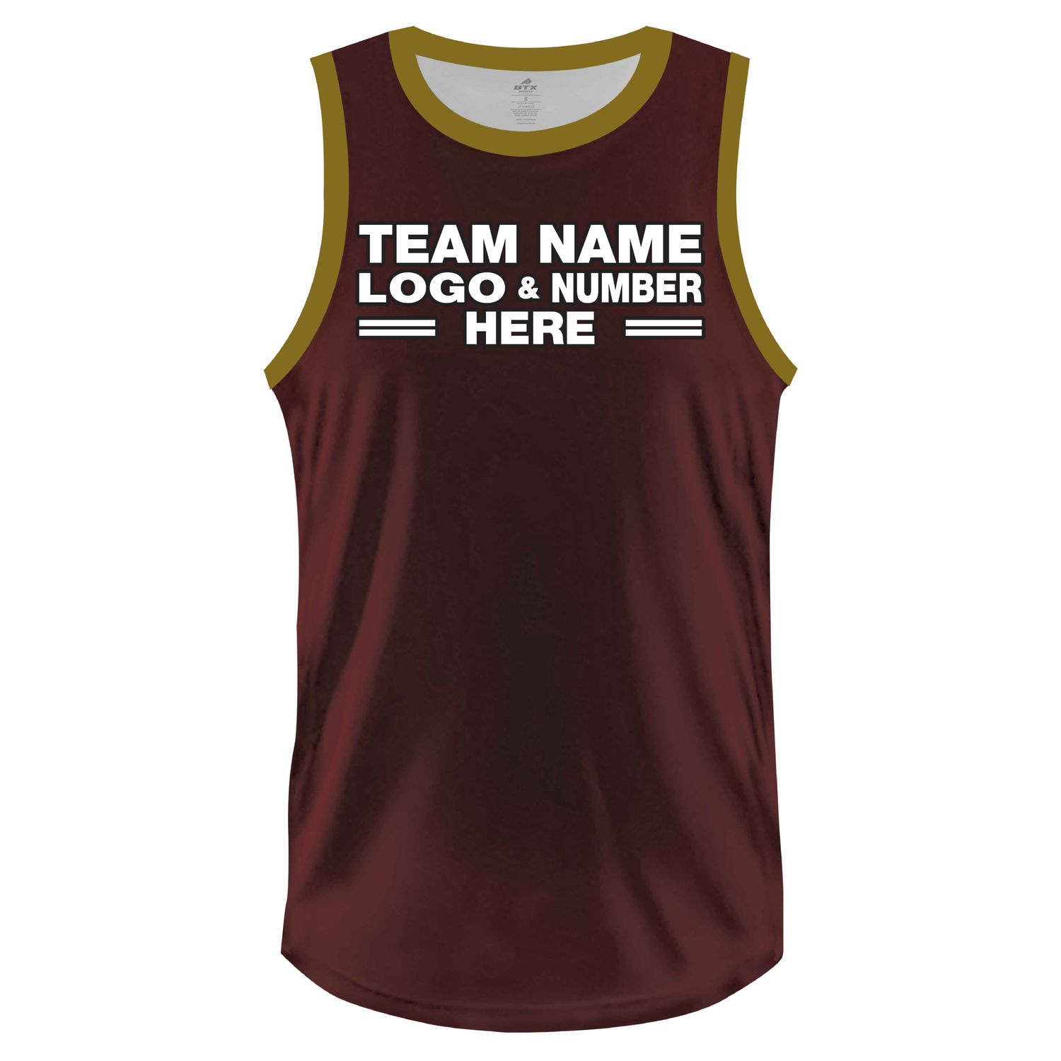Custom Fully Sublimated Solid Nine Pattern Dark Red Gold Performance Basketball Uniform Jersey 23097