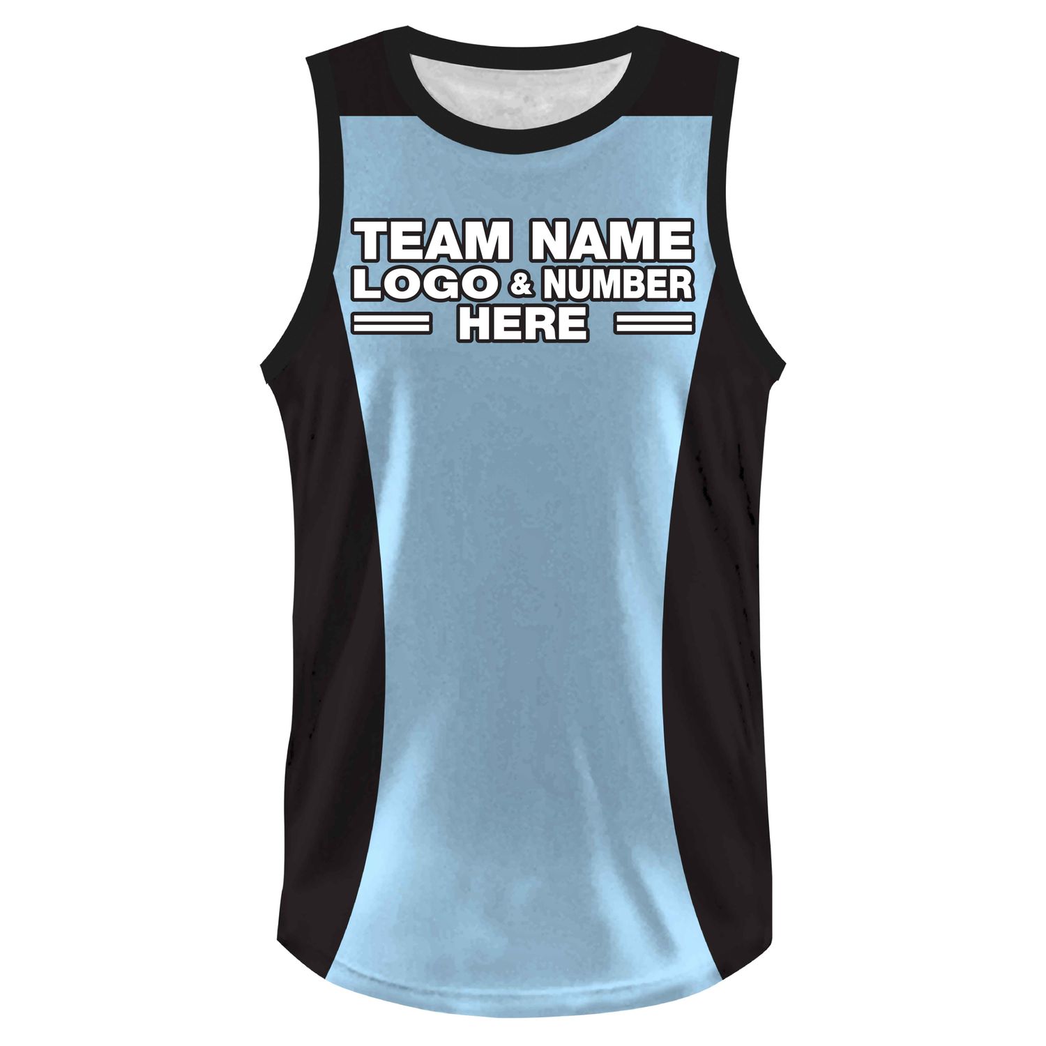 Custom Fully Sublimated Penguin Pattern SkyBlue Black Performance Basketball Uniform Jersey 23357