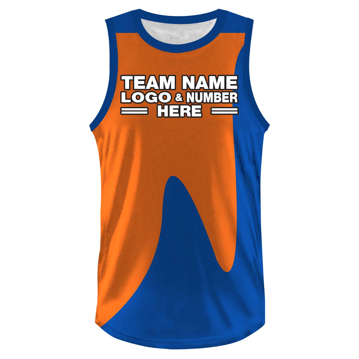 Custom Fully Sublimated Wavy Pattern Orange Blue Performance Basketball Uniform Jersey 23337