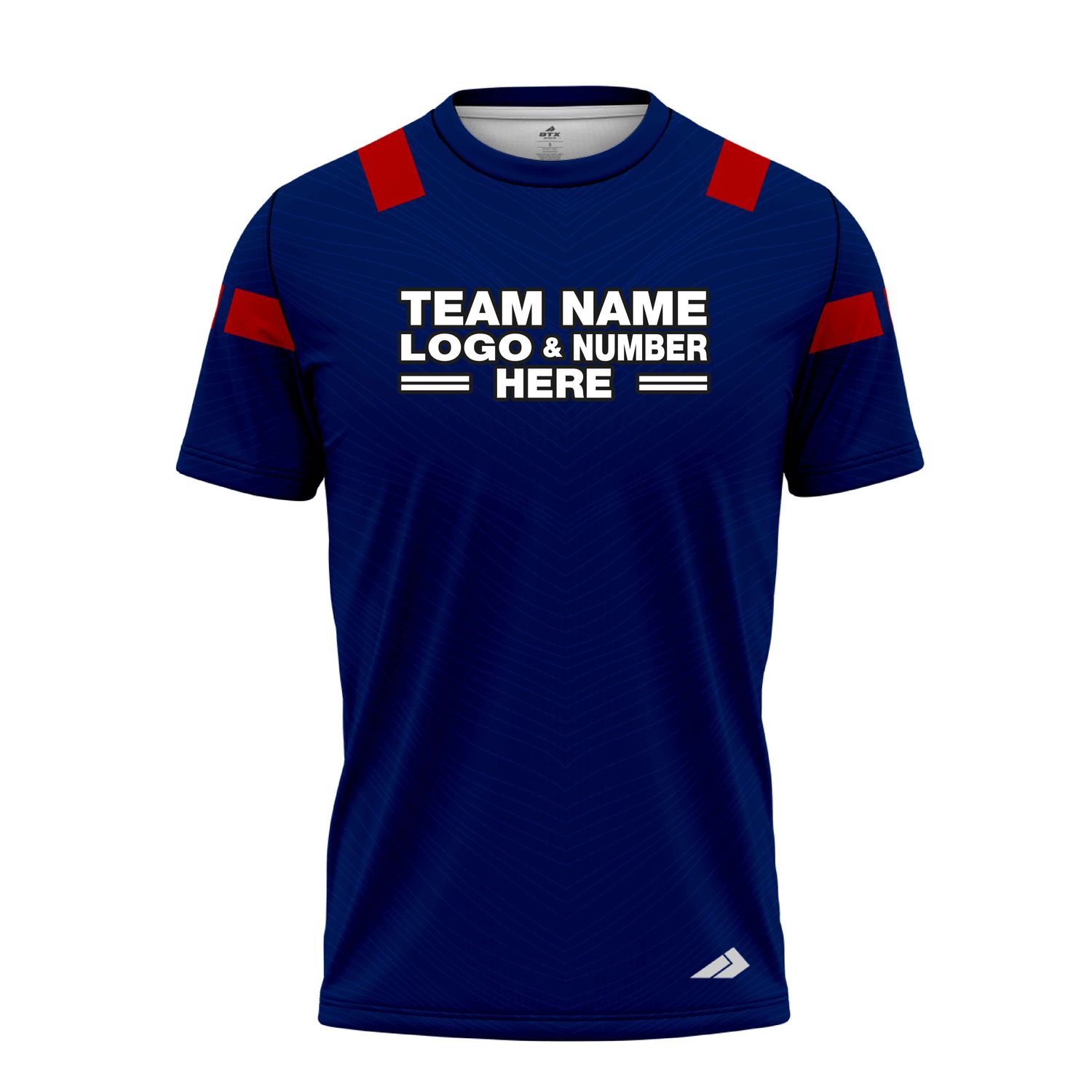 Custom Fully Sublimated Modern Referee Pattern Blue Performance Jersey 23592